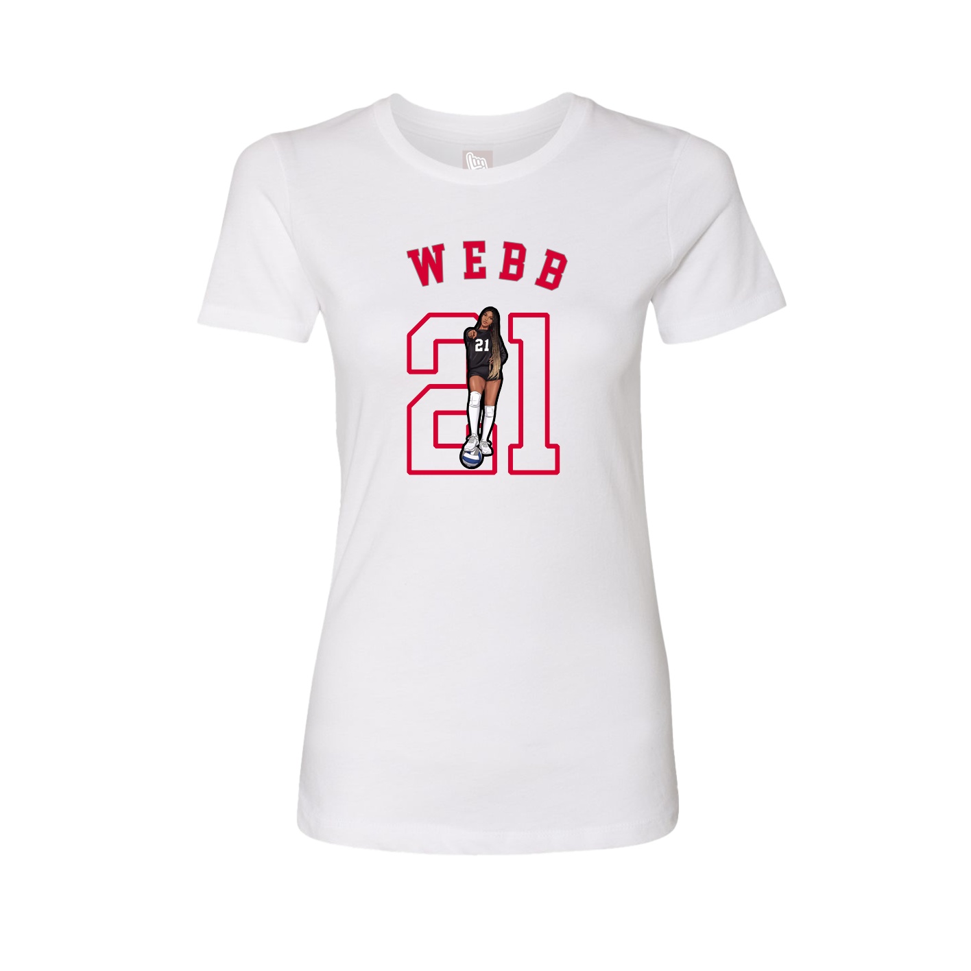 Fitted Women's Tee — Shirsey Arch in White