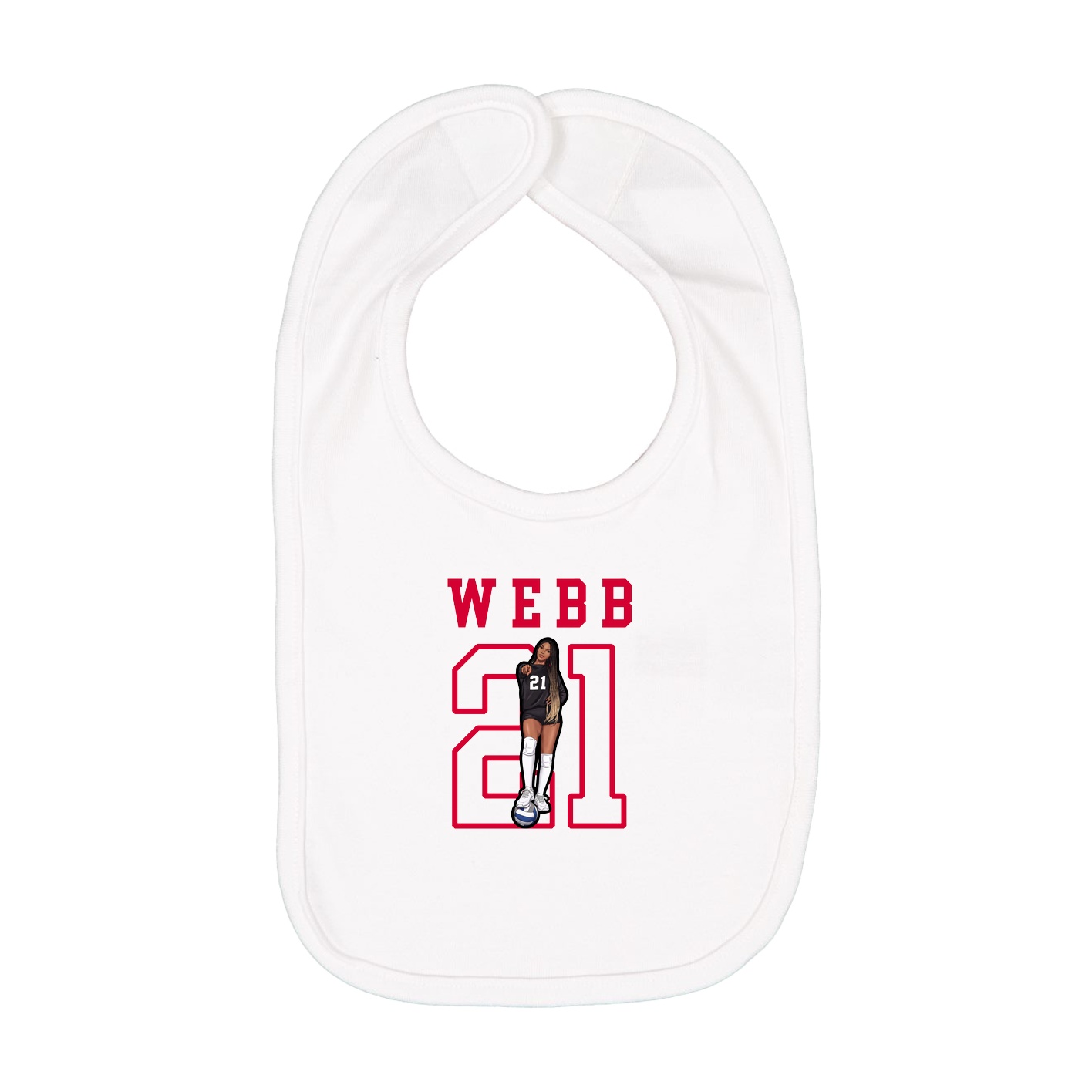 Infant Bib — Shirsey in White