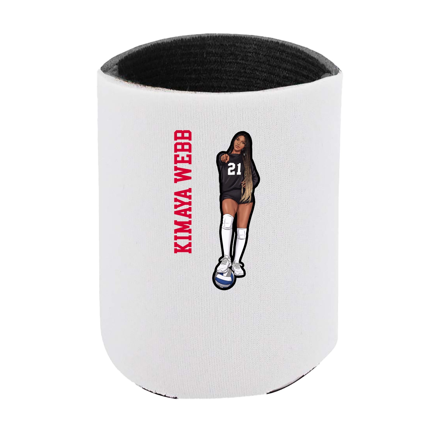 Can Holder — Name Vertical in White