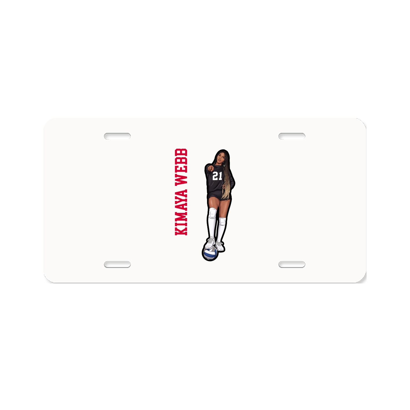 License Plate — Name Vertical in Classic