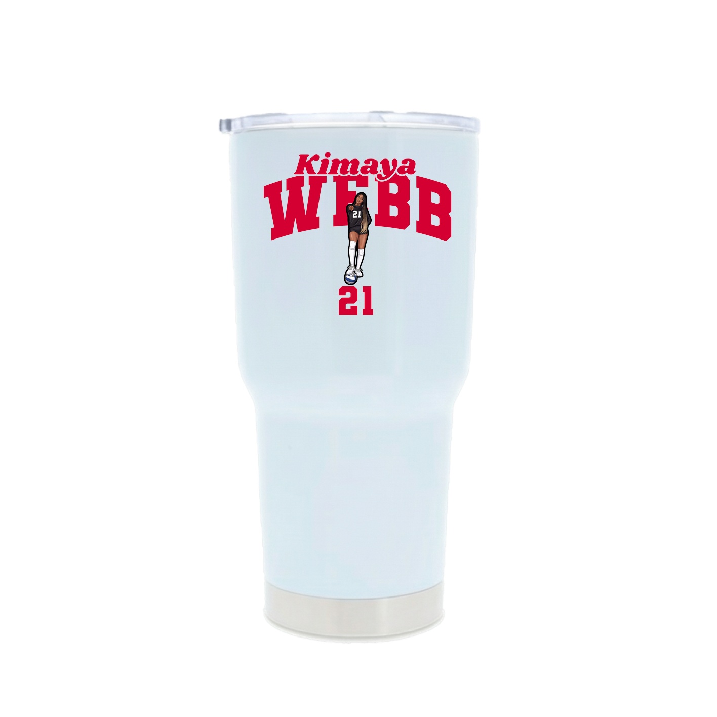 30oz Stainless Steel Tumbler — Signature Arch in White