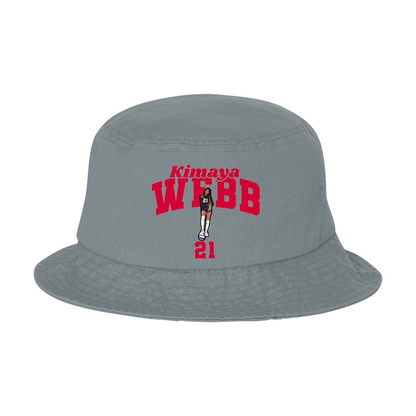 Bucket Cap — Signature Arch in Grey