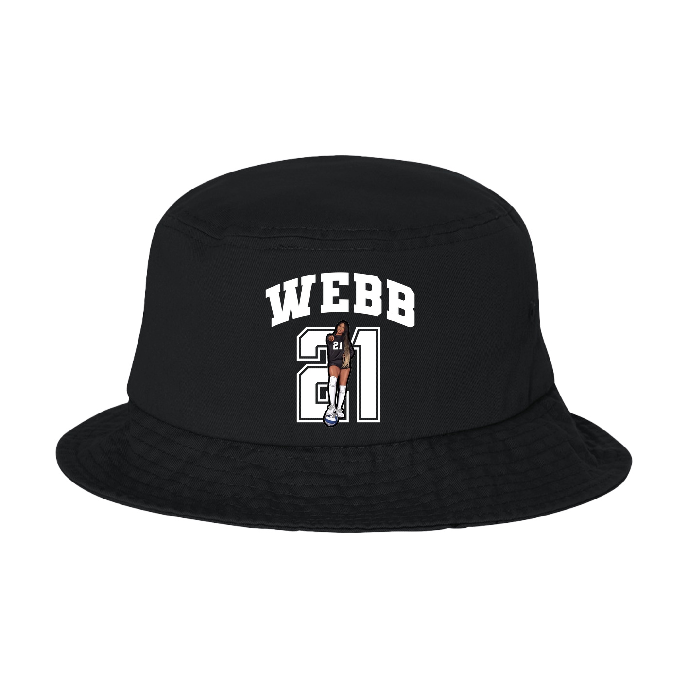 Bucket Cap — Number in Black