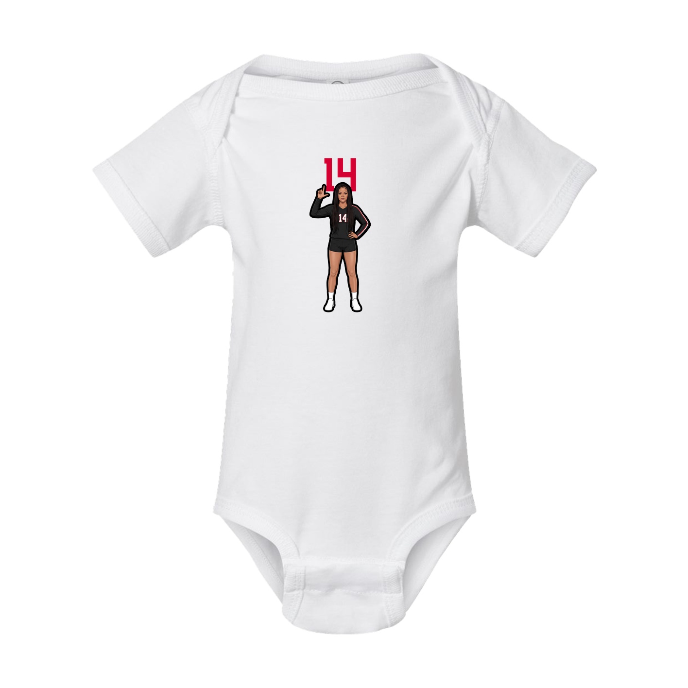 Baby Onesie — Number Top in White