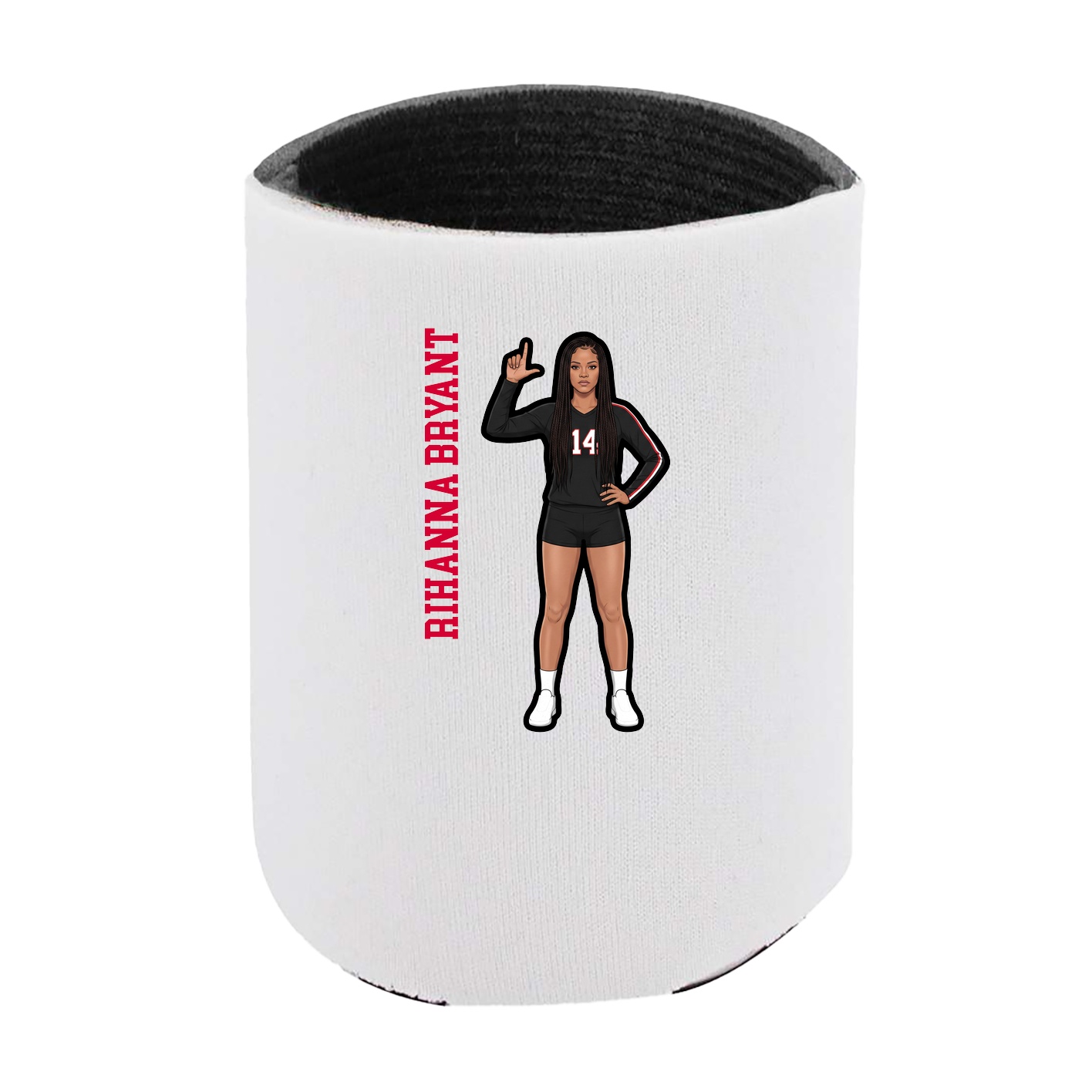 Can Holder — Name Vertical in White