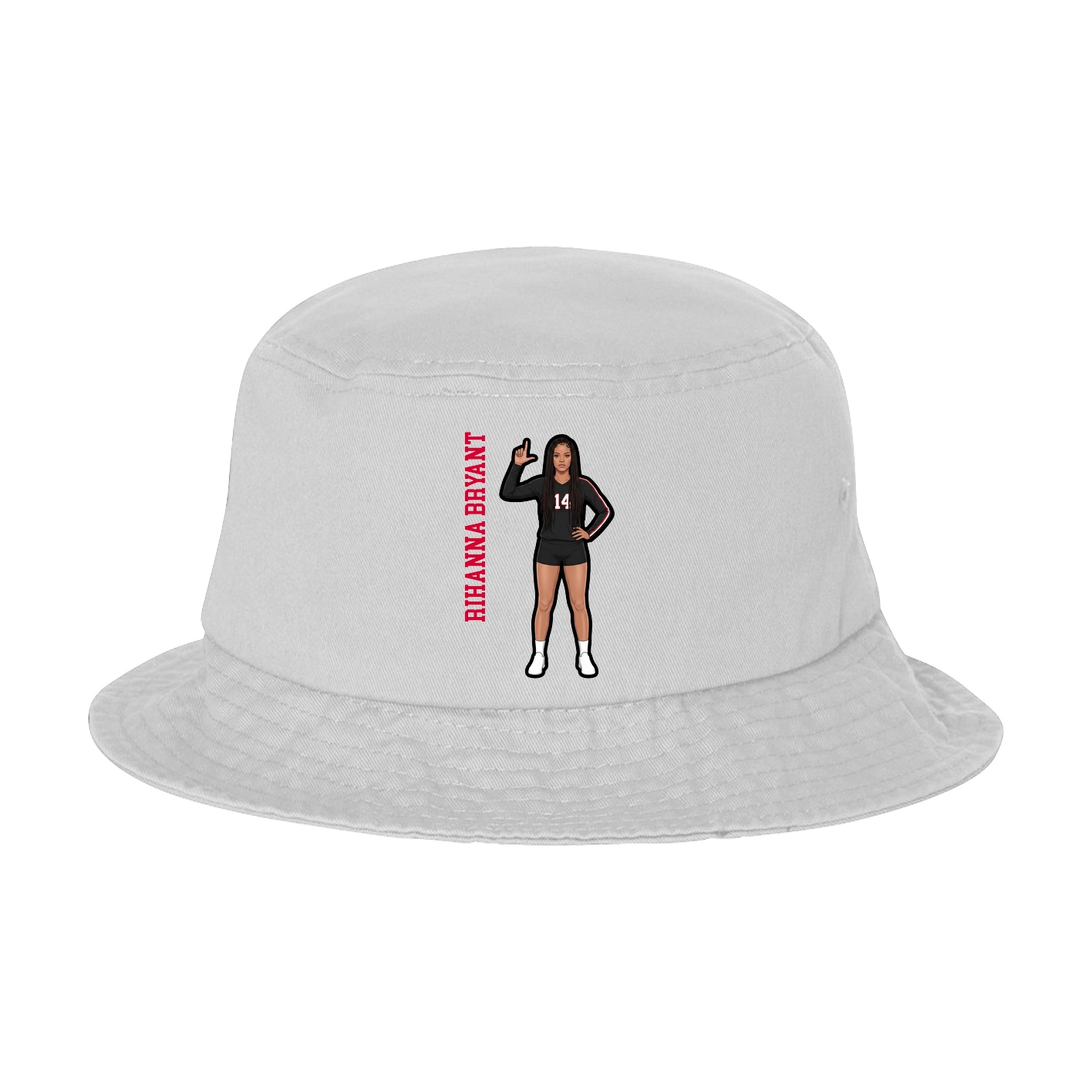 Bucket Cap — Name Vertical in White
