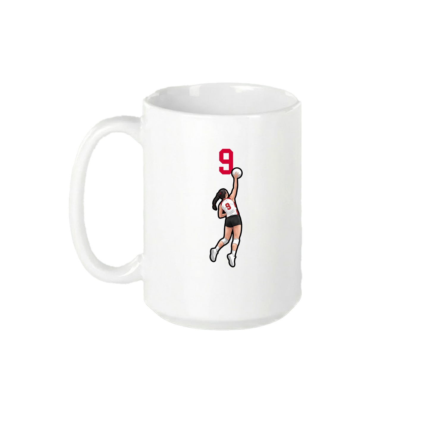 15oz Coffee Mug — Number Top in White