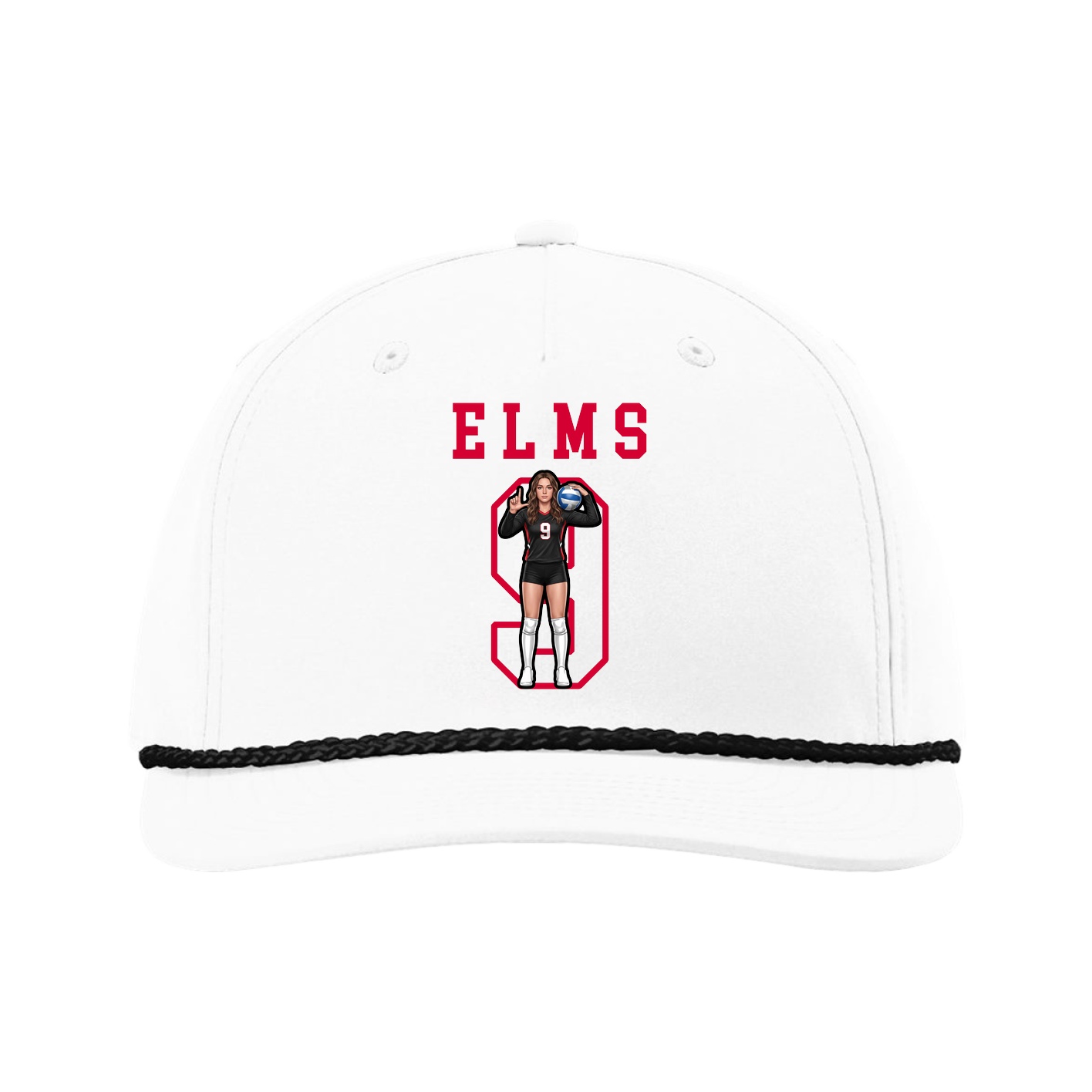 Five-Panel Classic Rope Cap — Shirsey in White