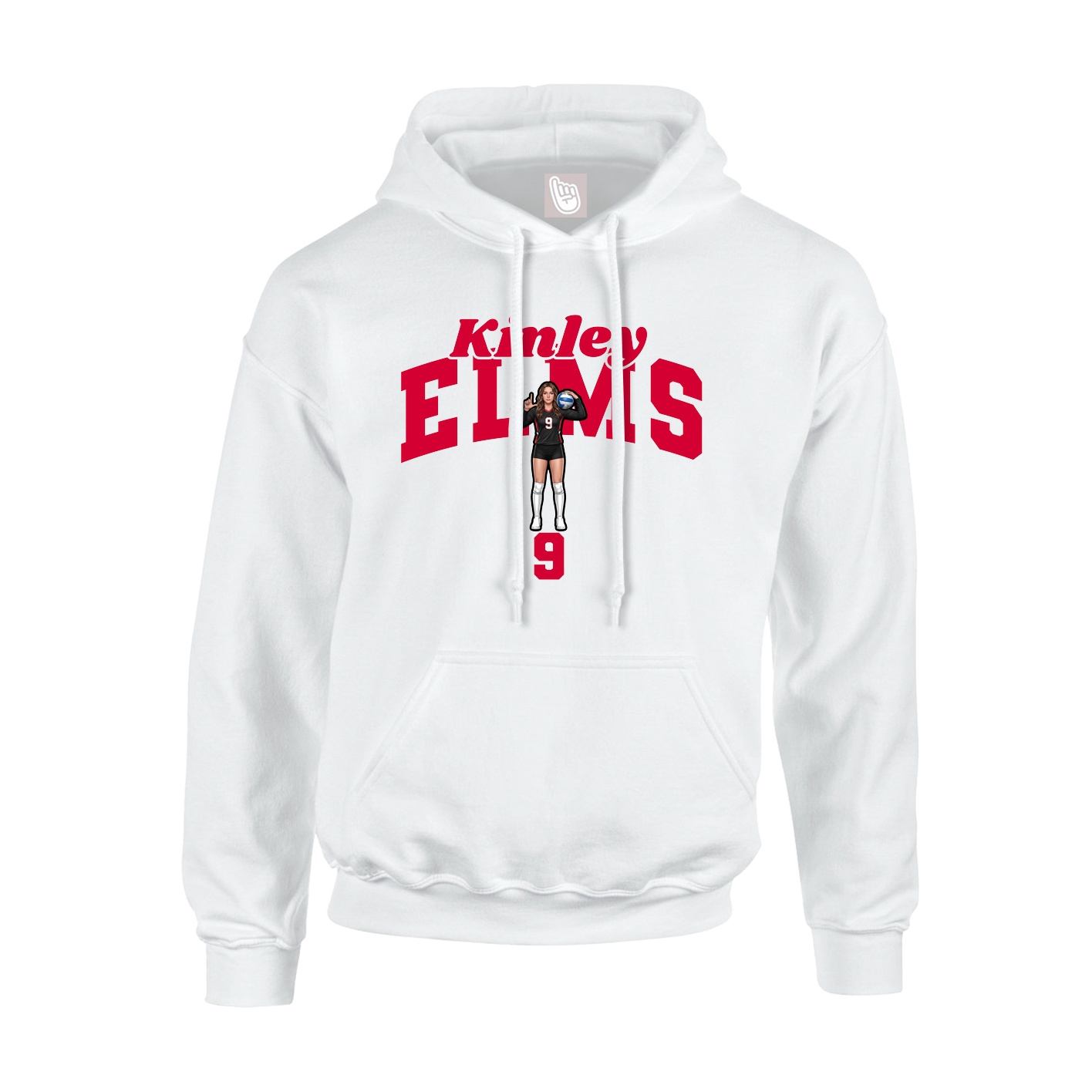 Hoodie — Signature Arch in White