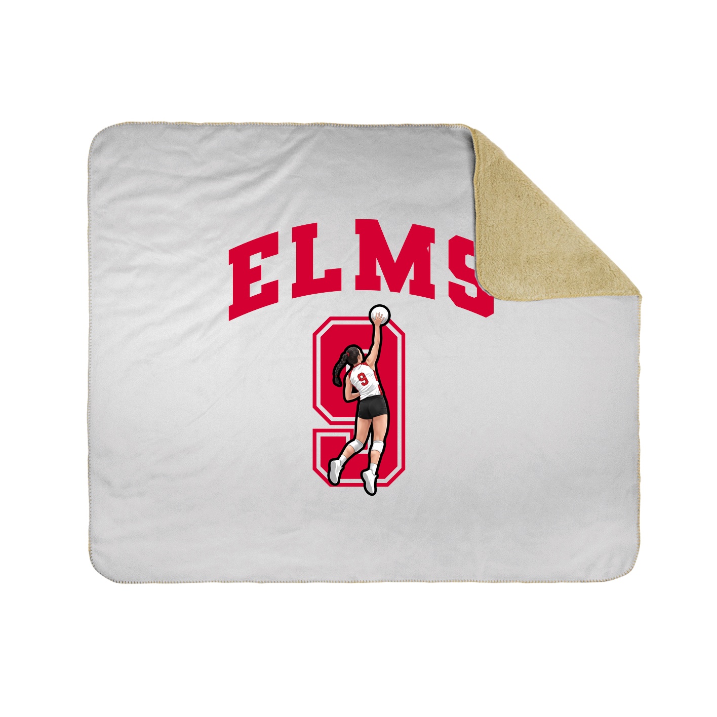 Throw Blanket — Number in White