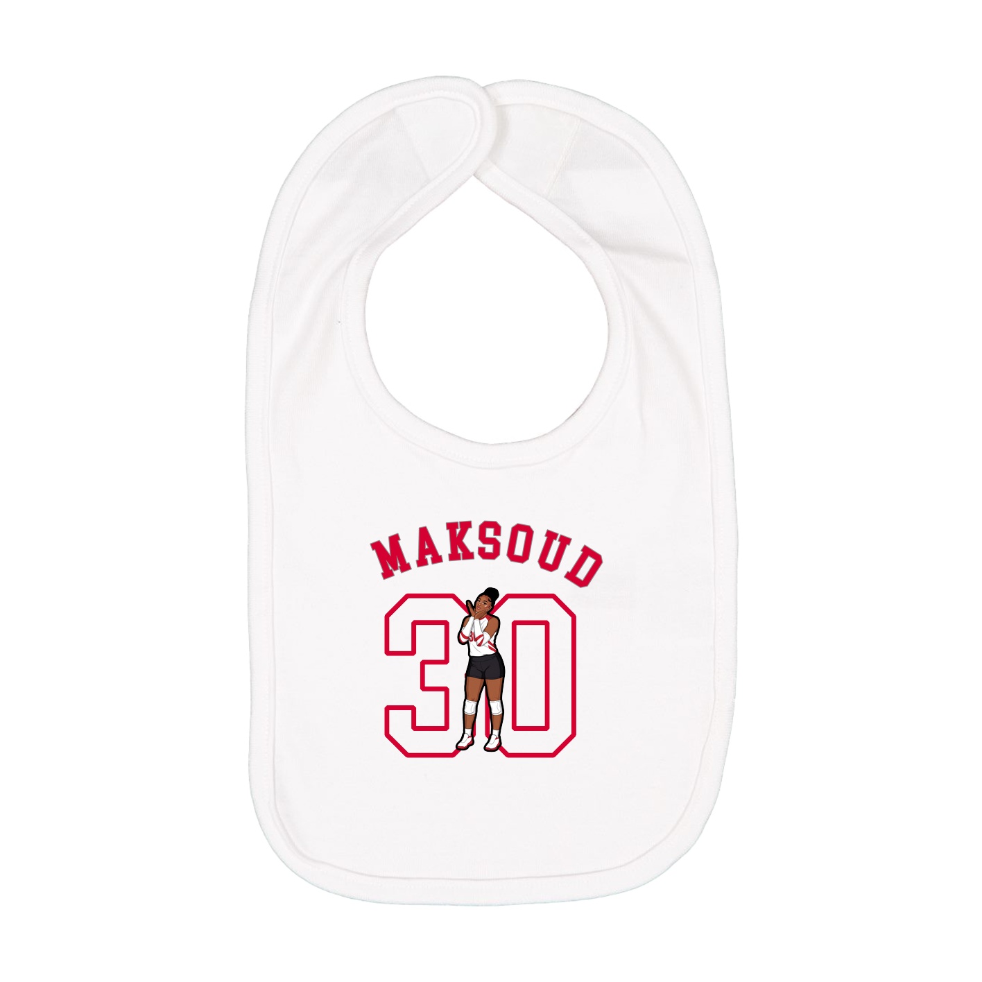 Infant Bib — Shirsey Arch in White