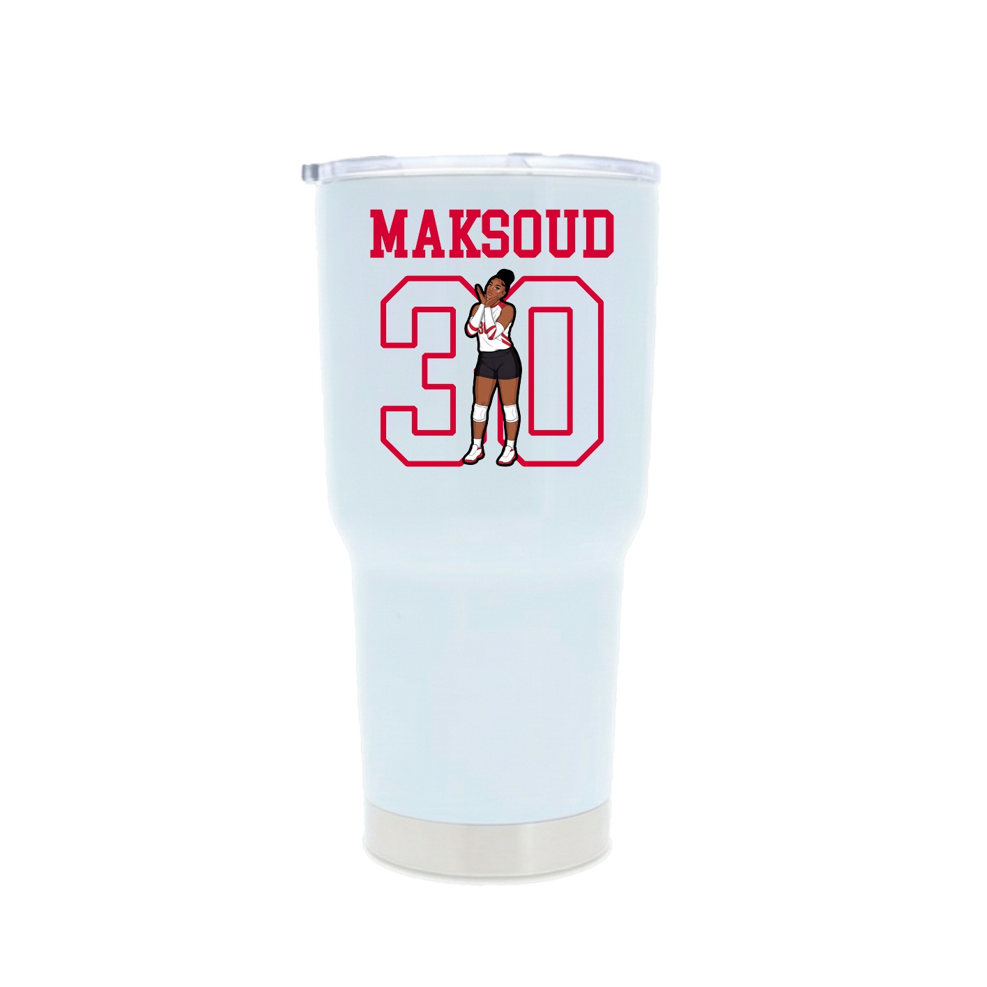 30oz Stainless Steel Tumbler — Shirsey in White