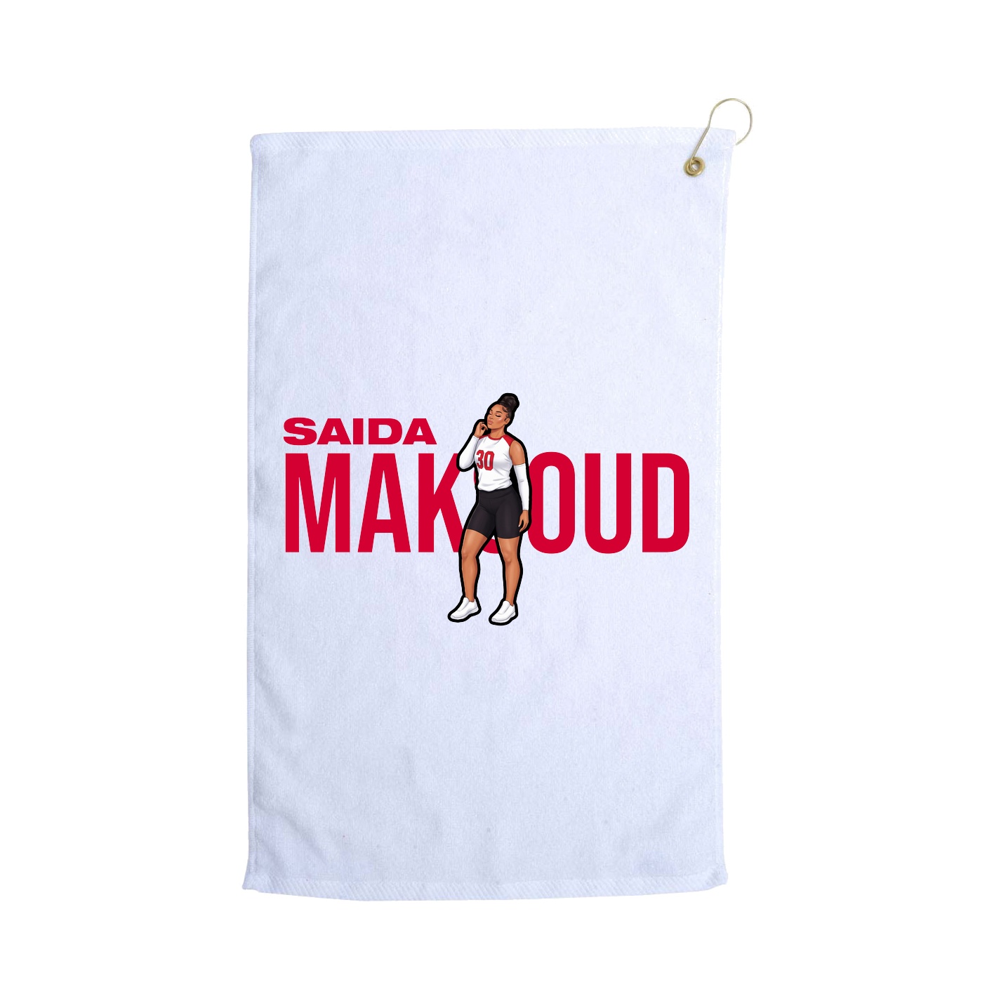 Golf Towel — Player Name in White