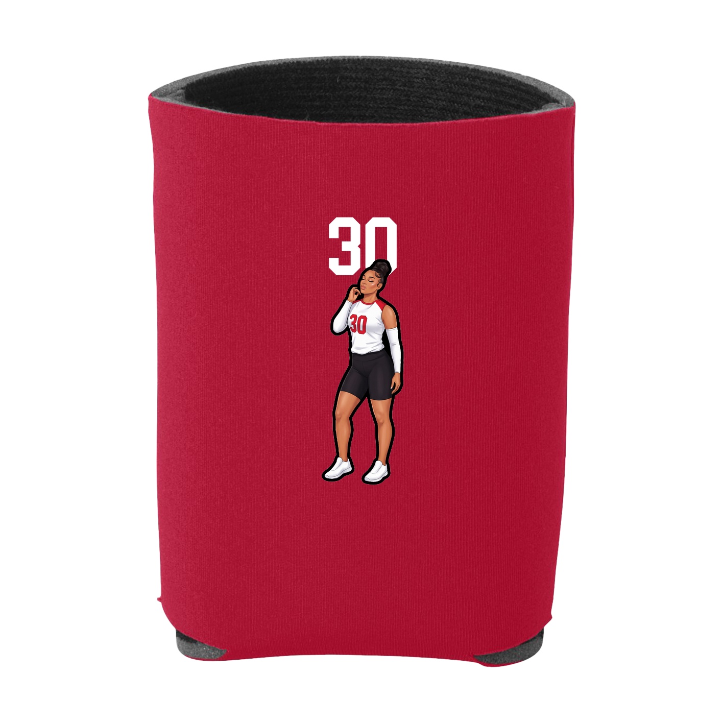 Can Holder — Number Top in Red