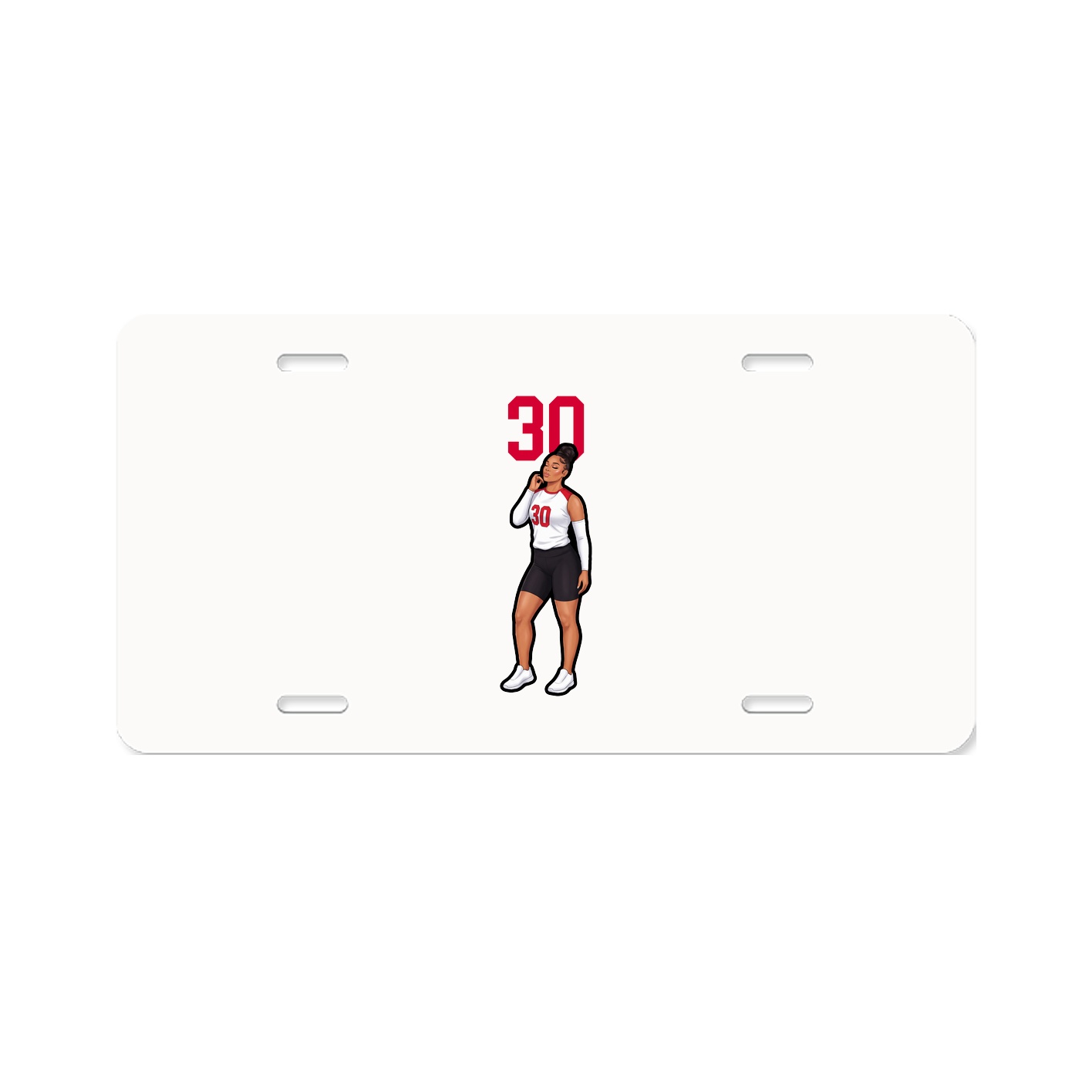 License Plate — Number Top in Classic