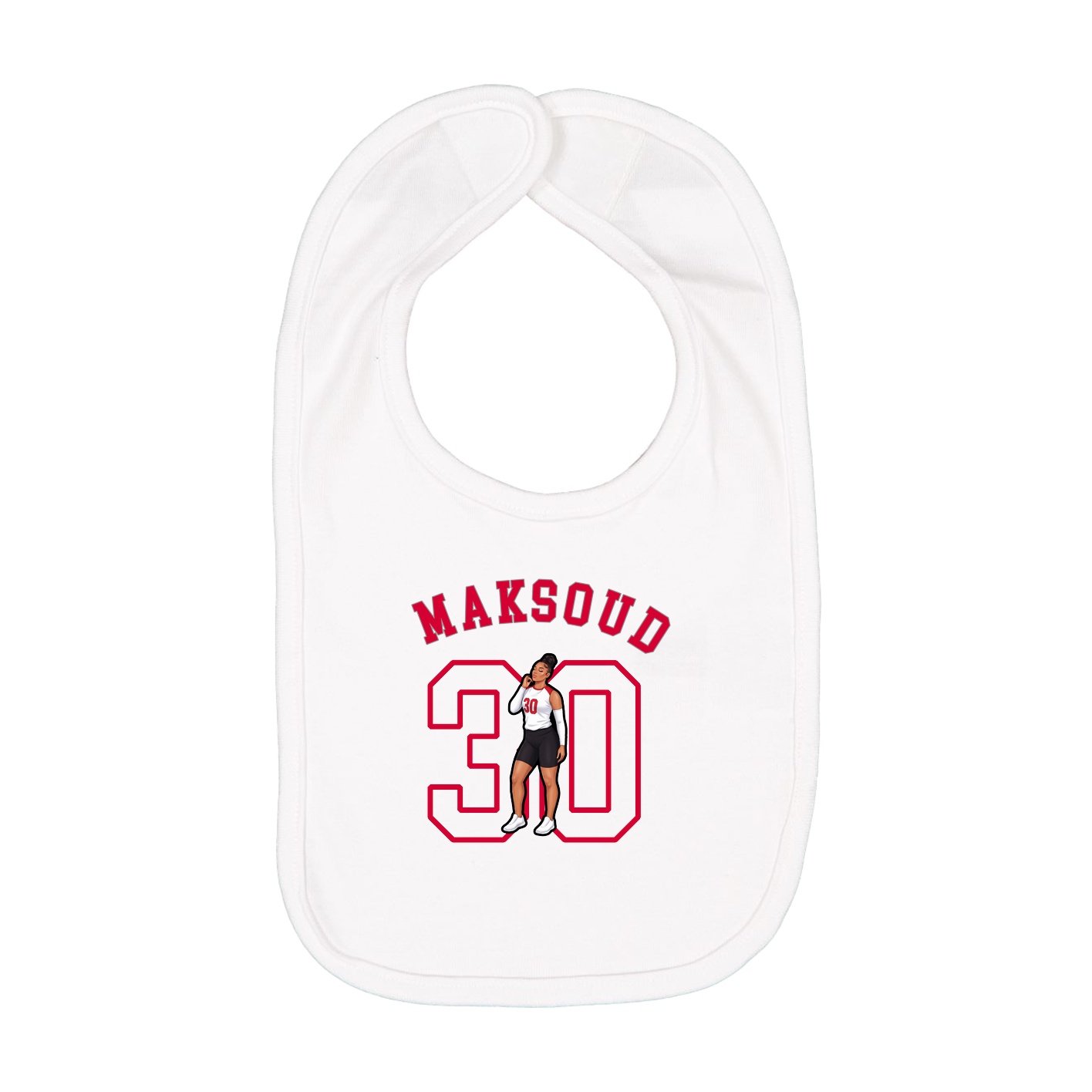 Infant Bib — Shirsey Arch in White