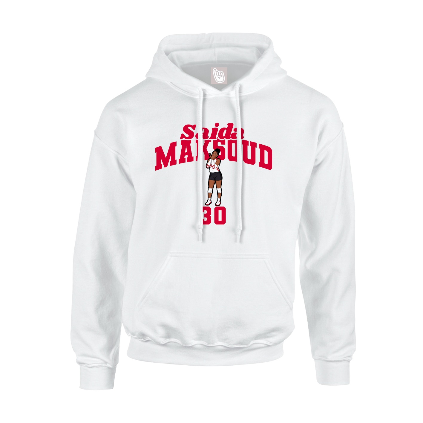 Hoodie — Signature Arch in White