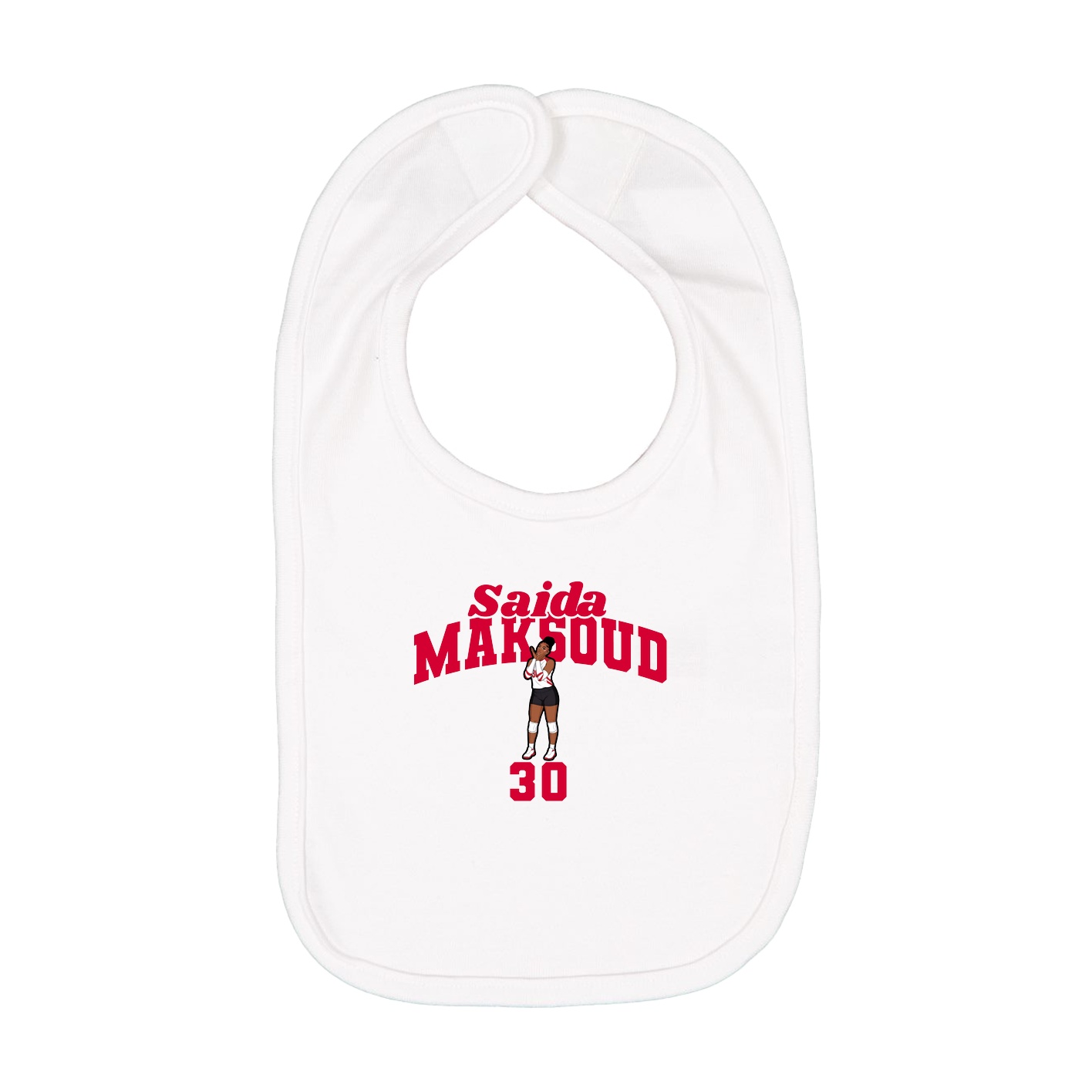 Infant Bib — Signature Arch in White
