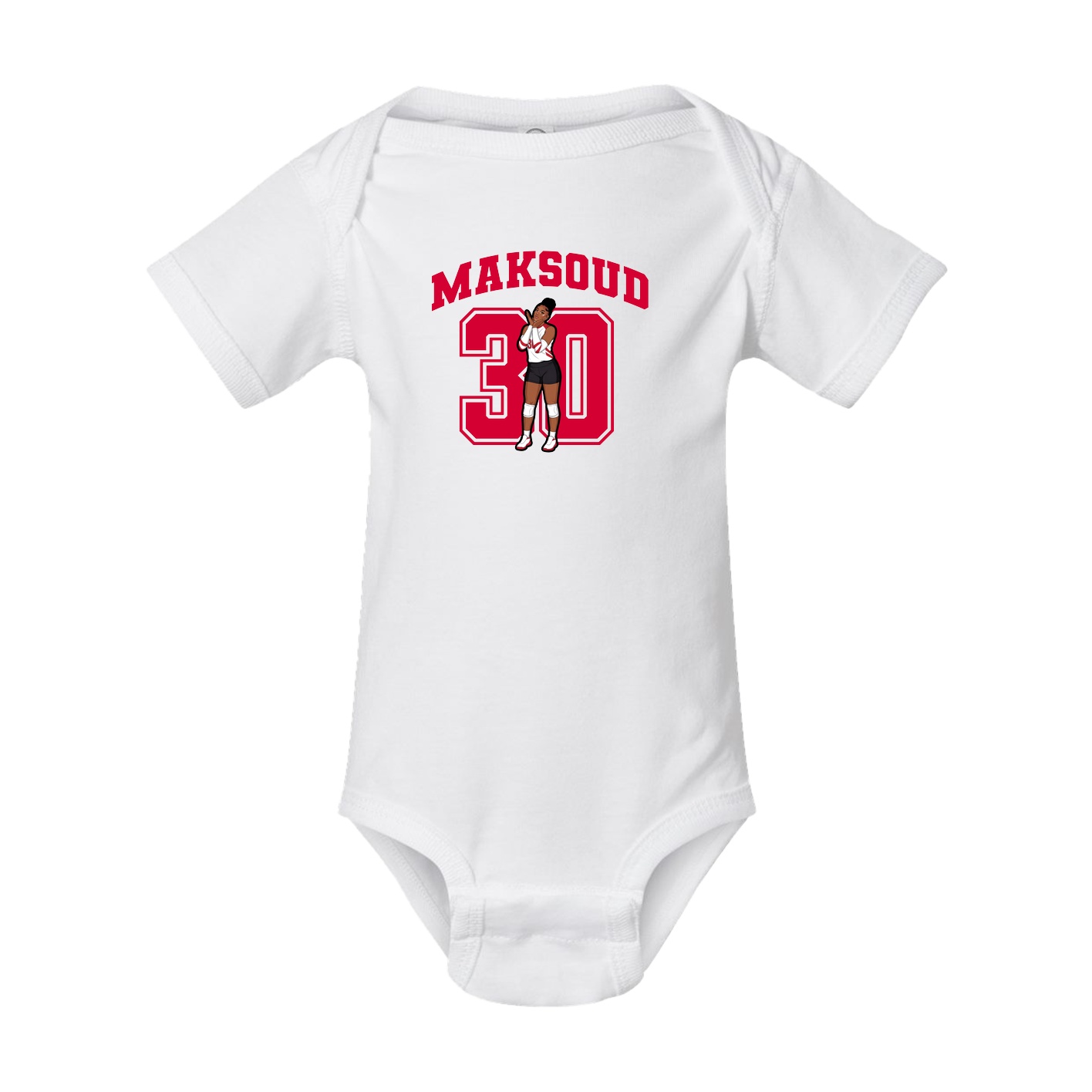 Baby Onesie — Number in White