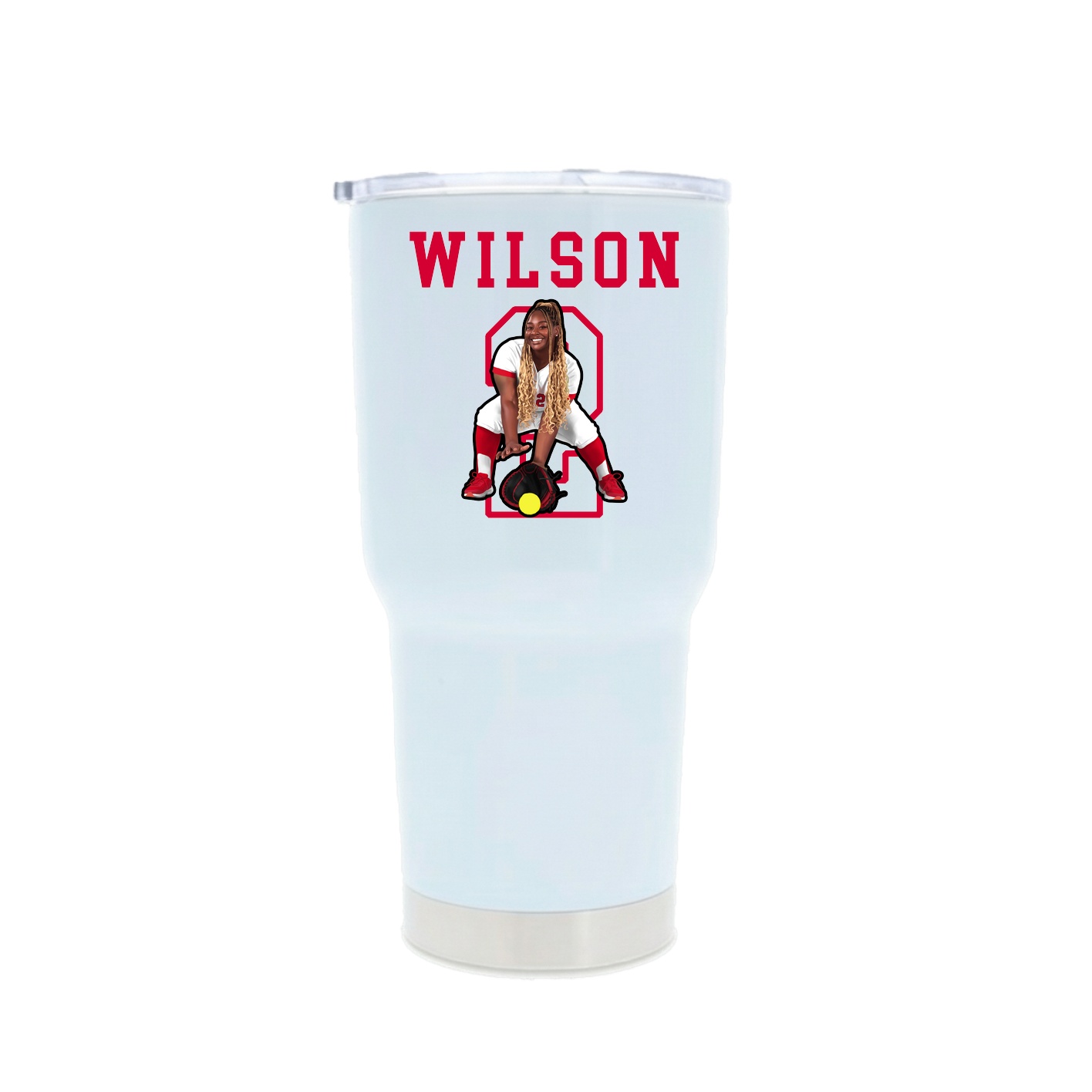 30oz Stainless Steel Tumbler — Shirsey in White