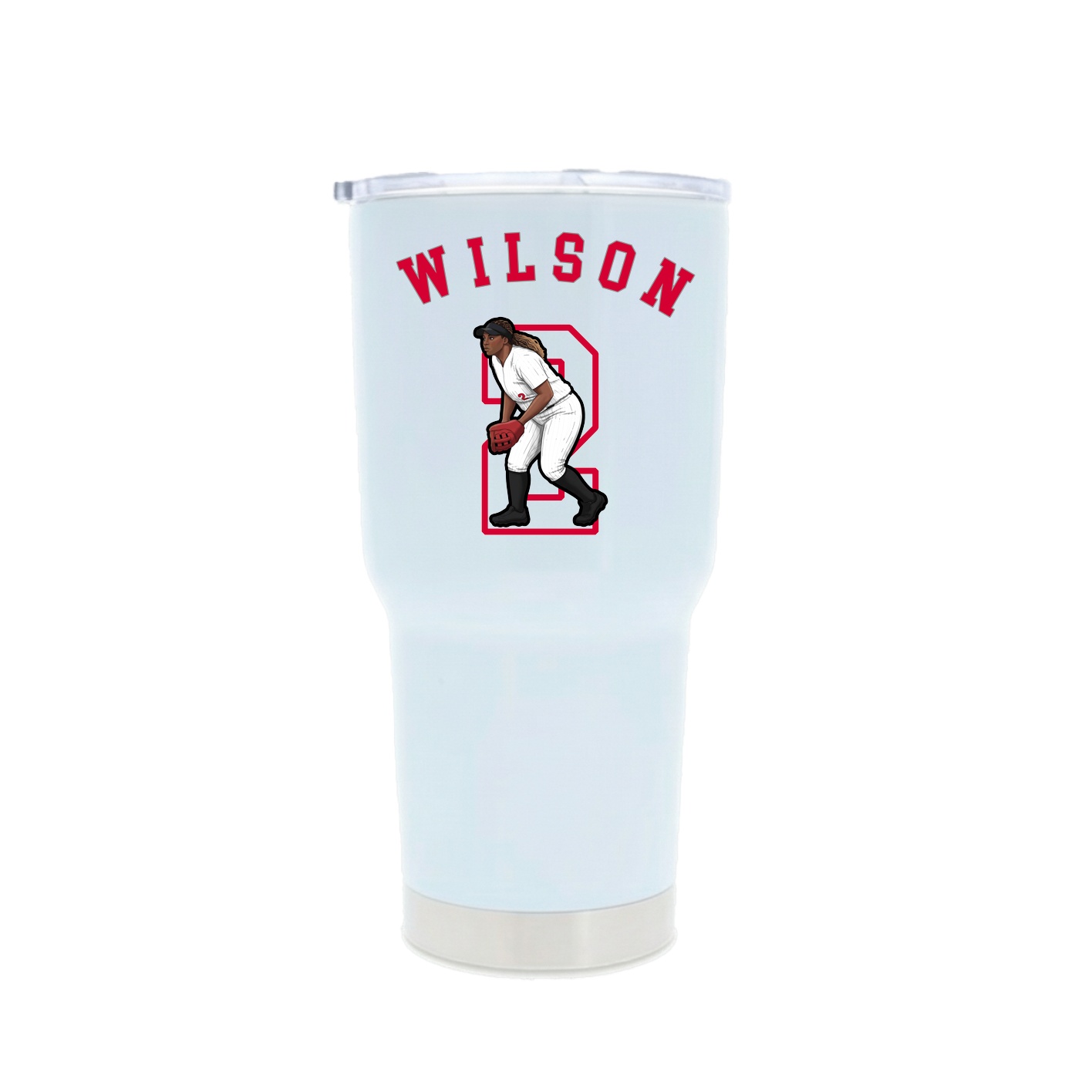 30oz Stainless Steel Tumbler — Shirsey Arch in White