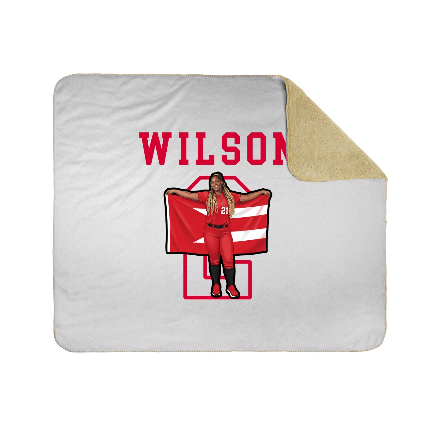 Throw Blanket — Shirsey in White