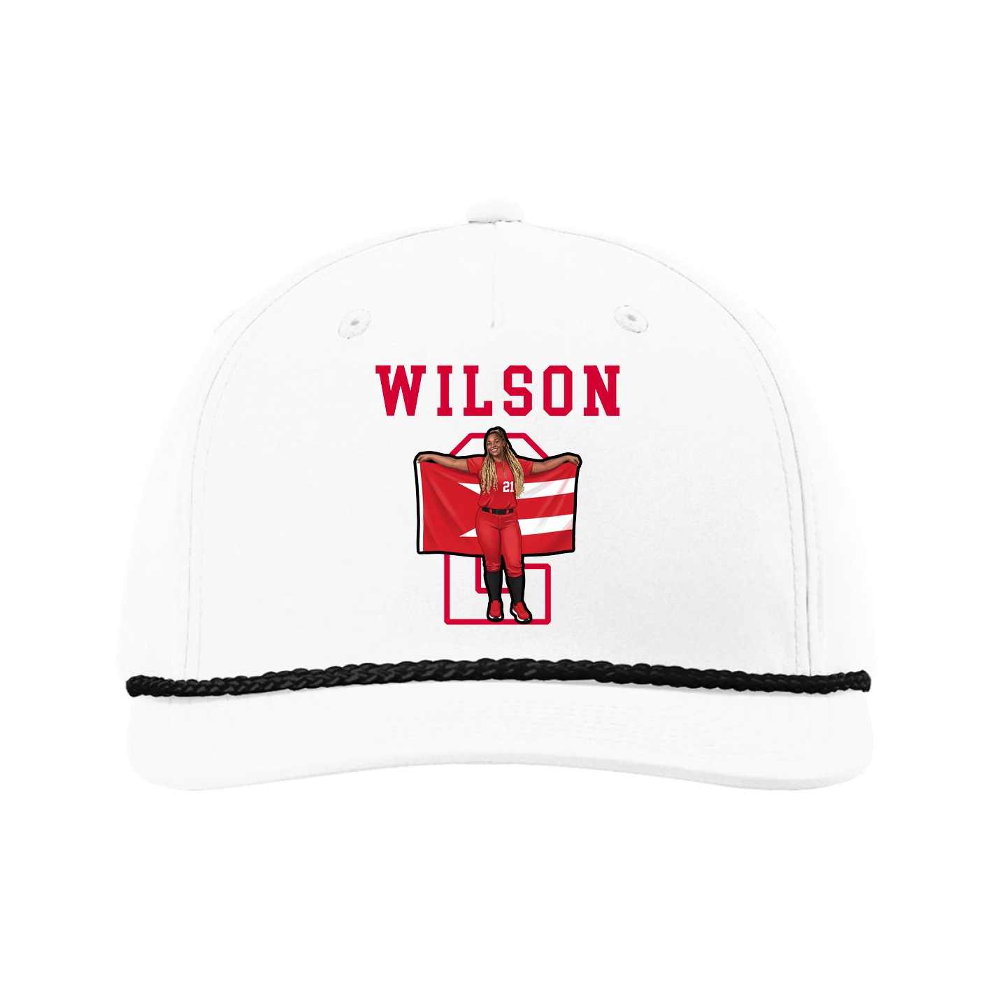 Five-Panel Classic Rope Cap — Shirsey in White