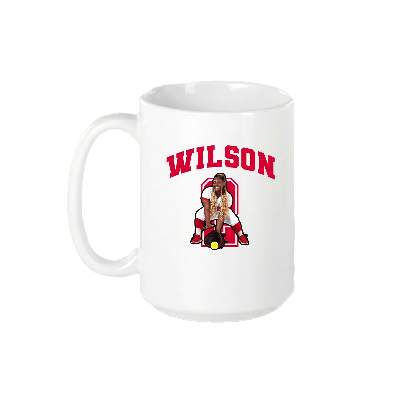 15oz Coffee Mug — Number in White
