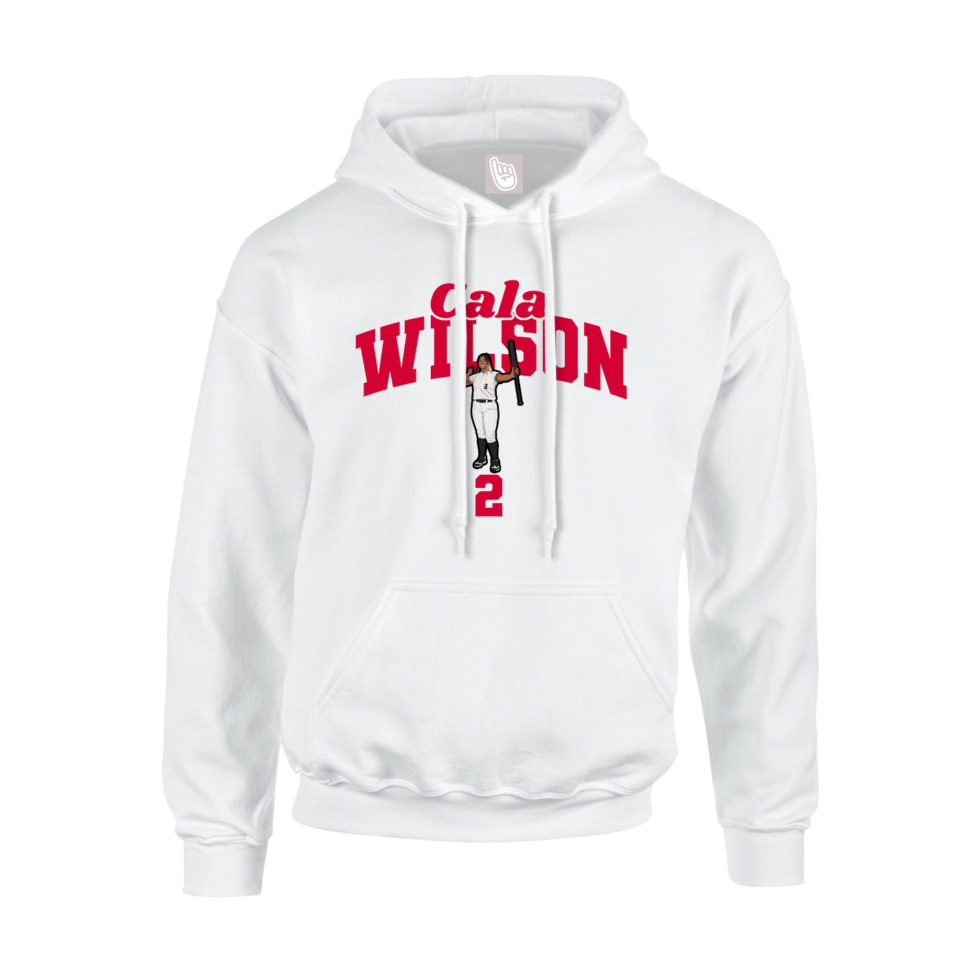 Hoodie — Signature Arch in White