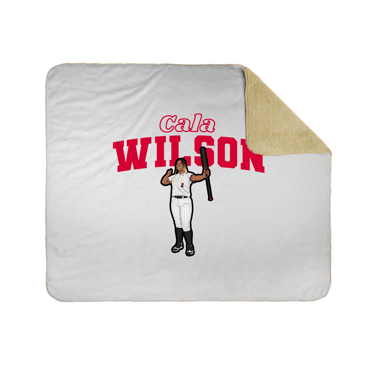 Throw Blanket — Name Arch in White