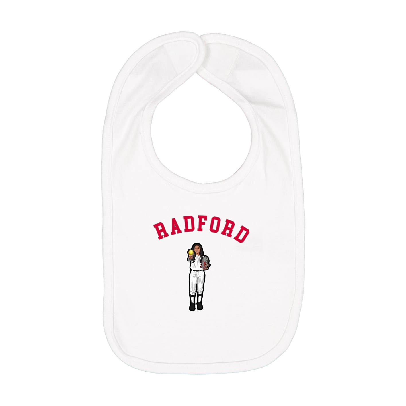 Infant Bib — Shirsey Arch in White
