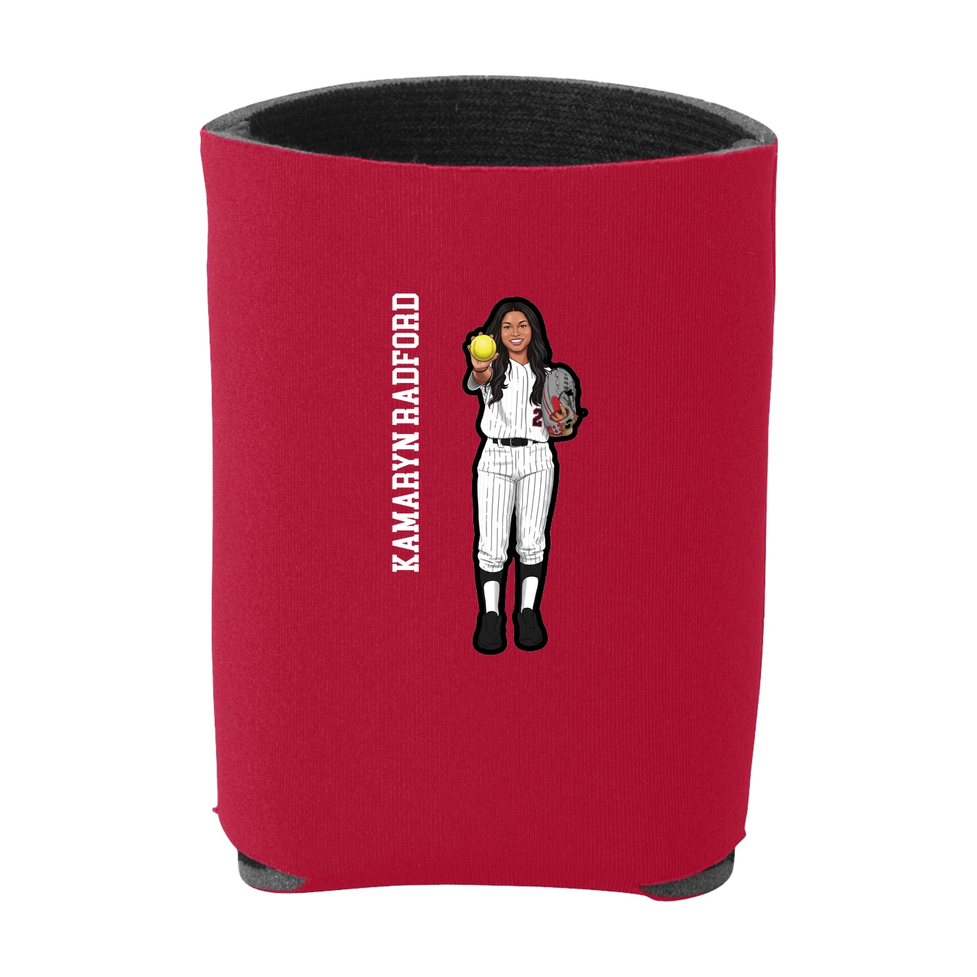 Can Holder — Name Vertical in Red