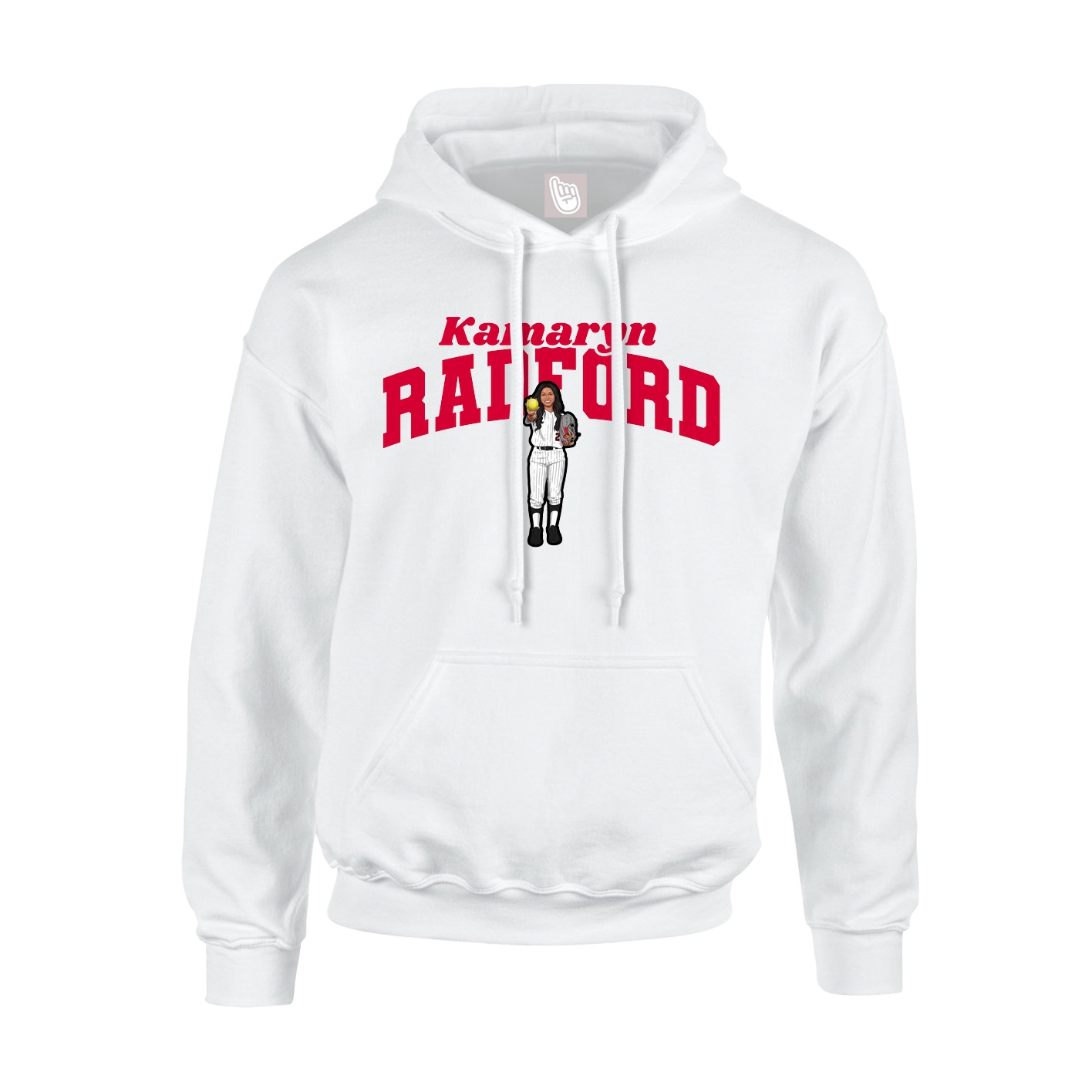 Hoodie — Signature Arch in White