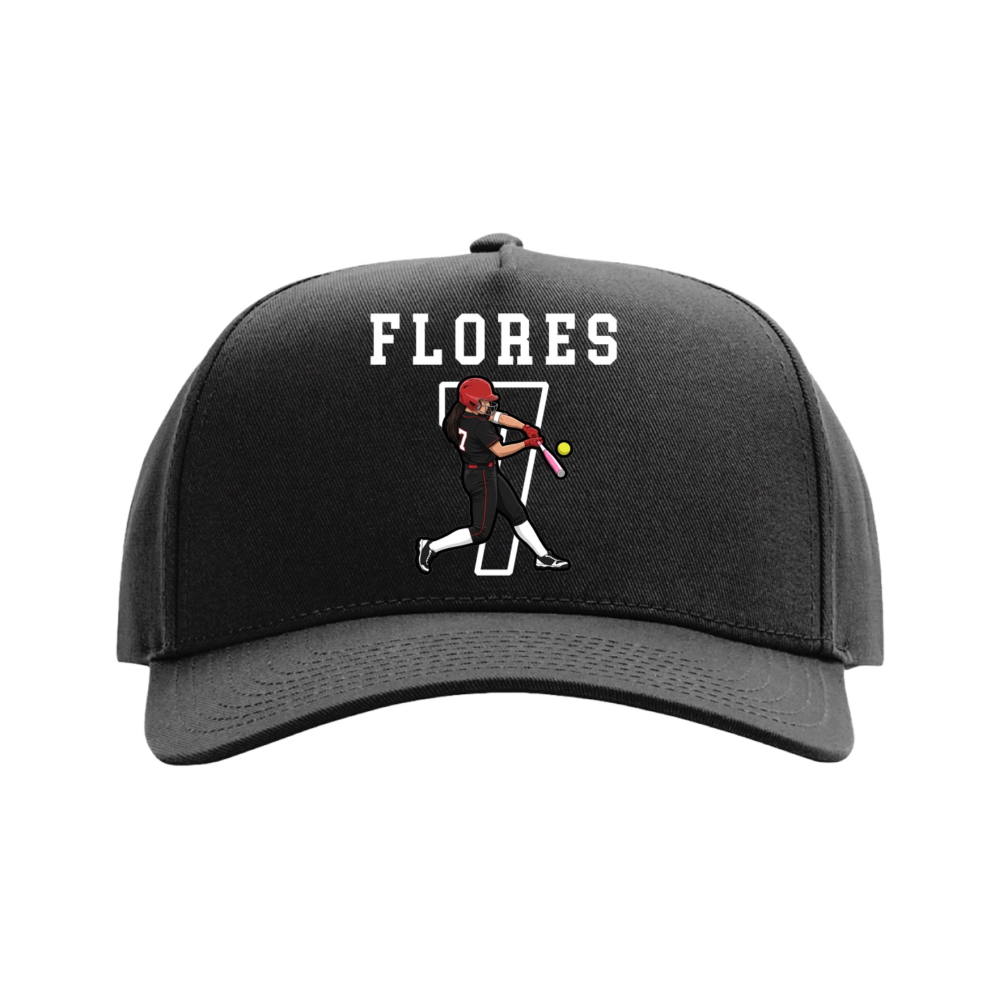 Full Fabric Five-Panel Champ Cap — Shirsey in Black