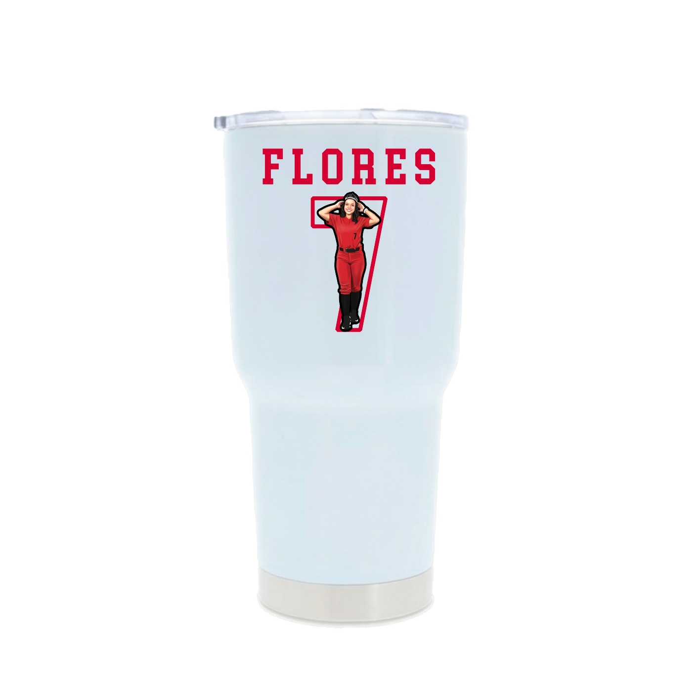 30oz Stainless Steel Tumbler — Shirsey in White