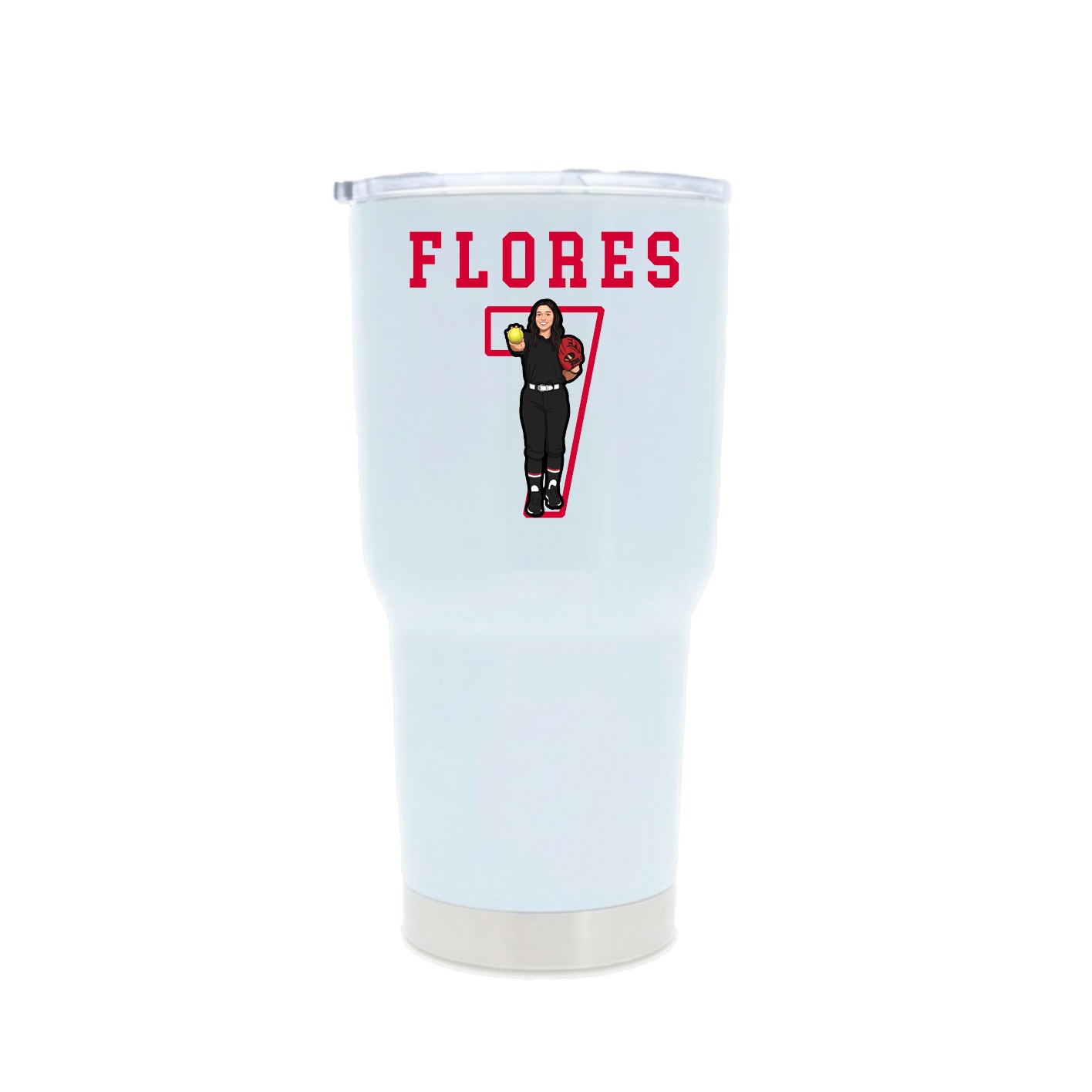 30oz Stainless Steel Tumbler — Shirsey in White