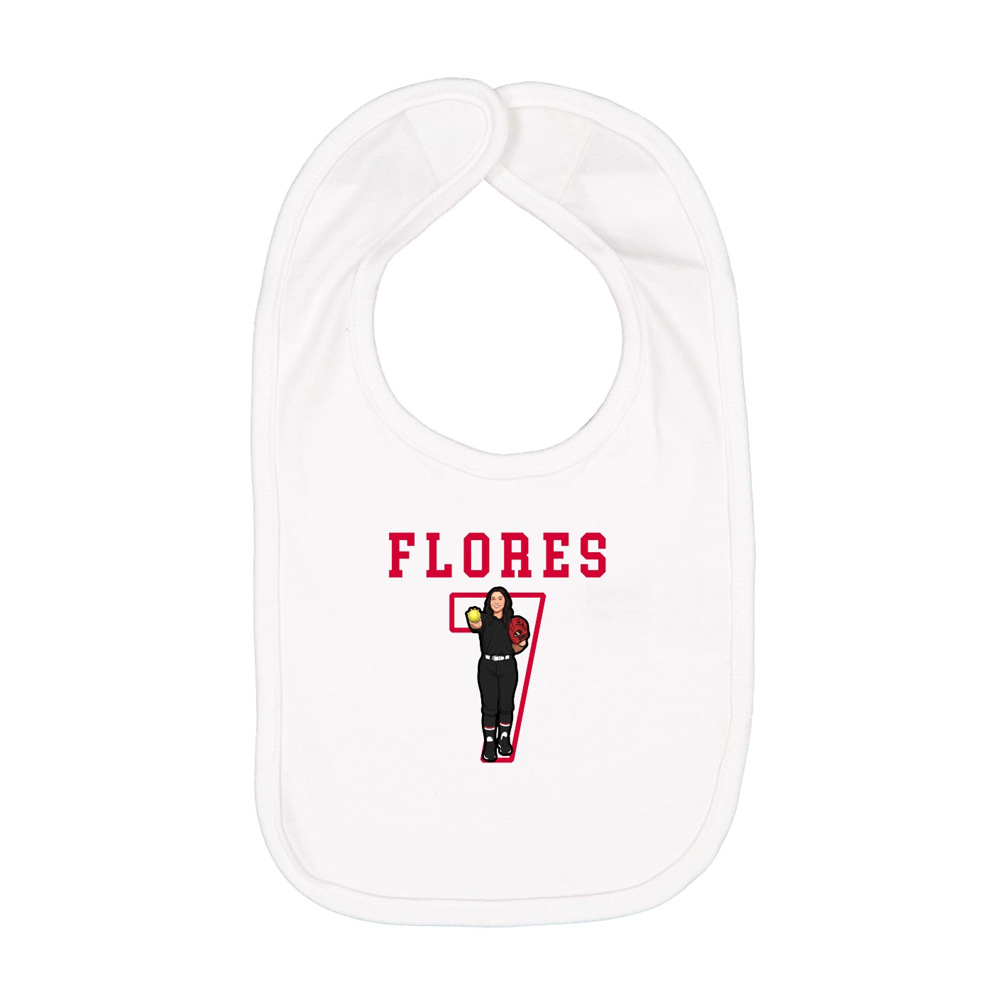 Infant Bib — Shirsey in White