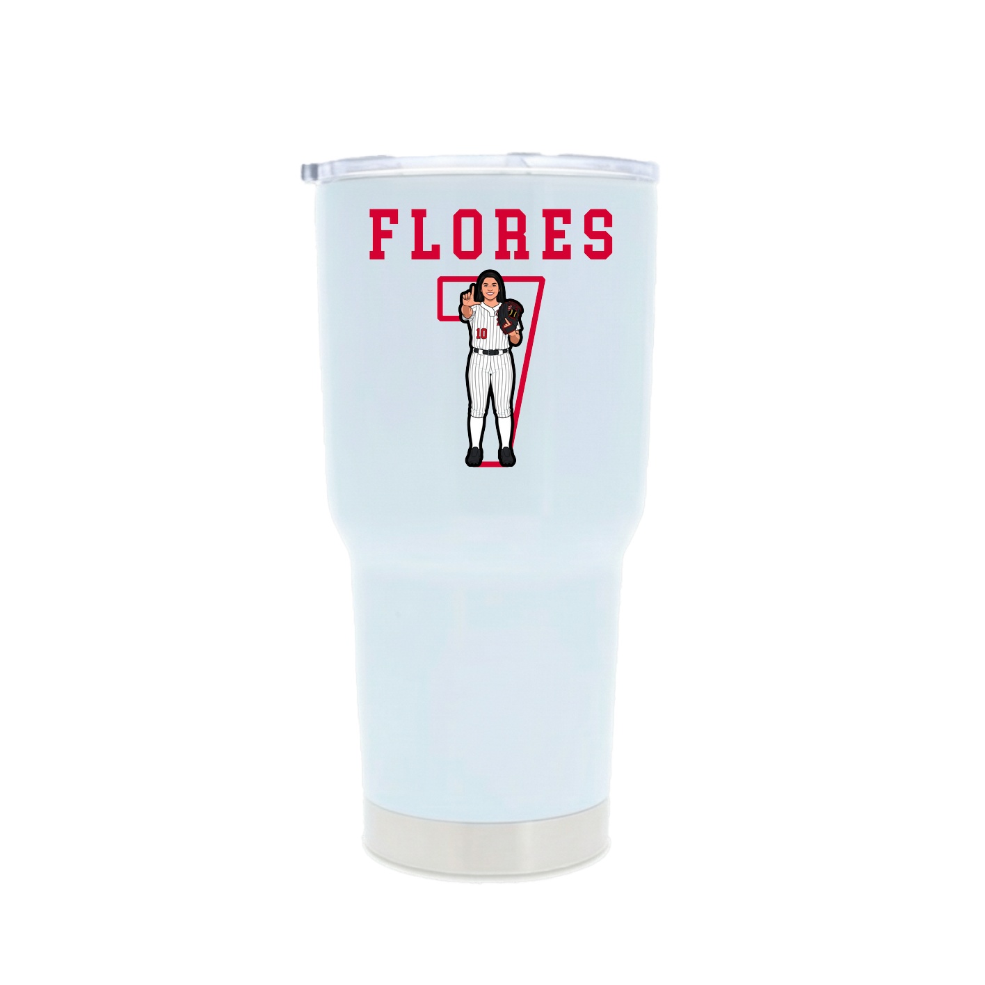 30oz Stainless Steel Tumbler — Shirsey in White