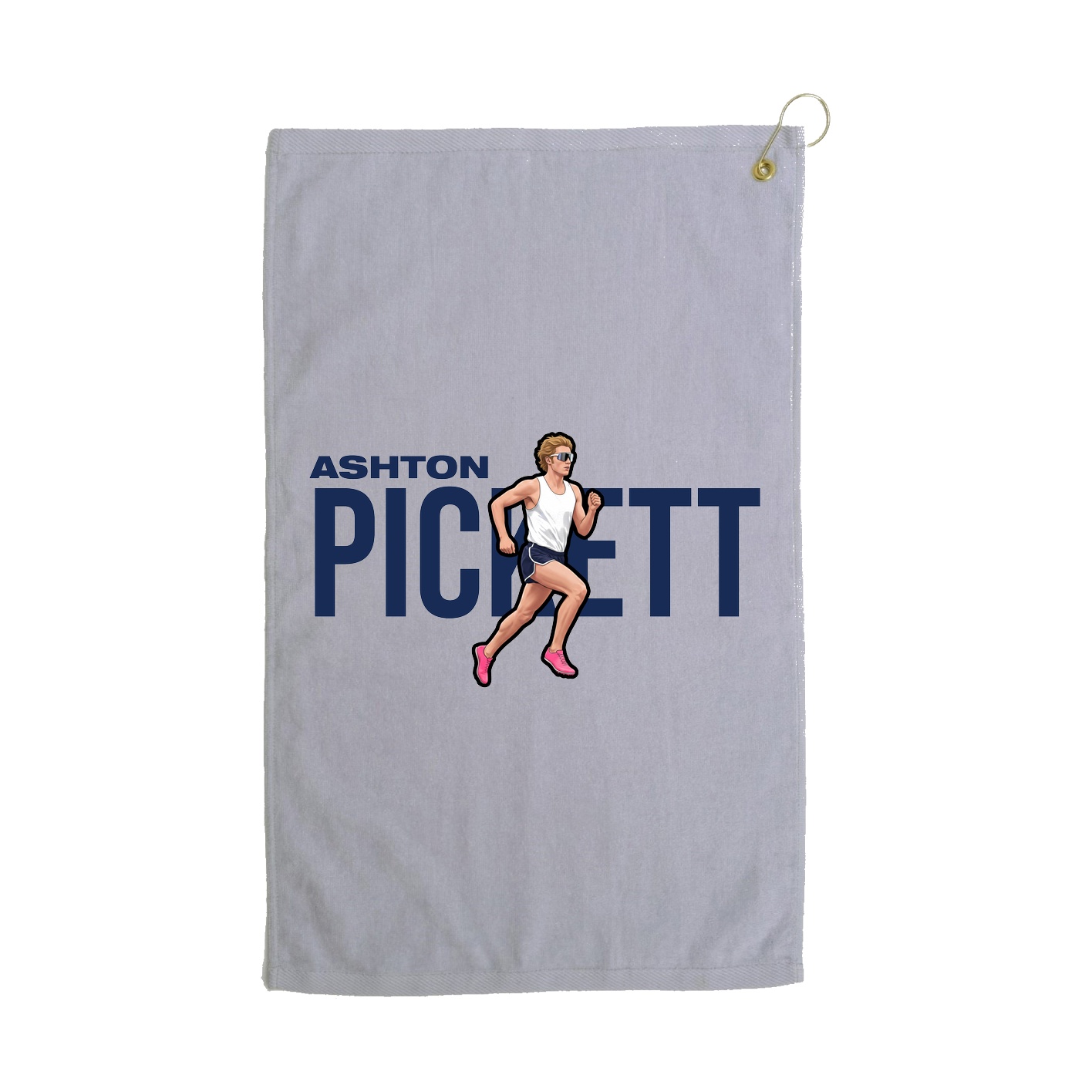 Golf Towel — Player Name in Grey