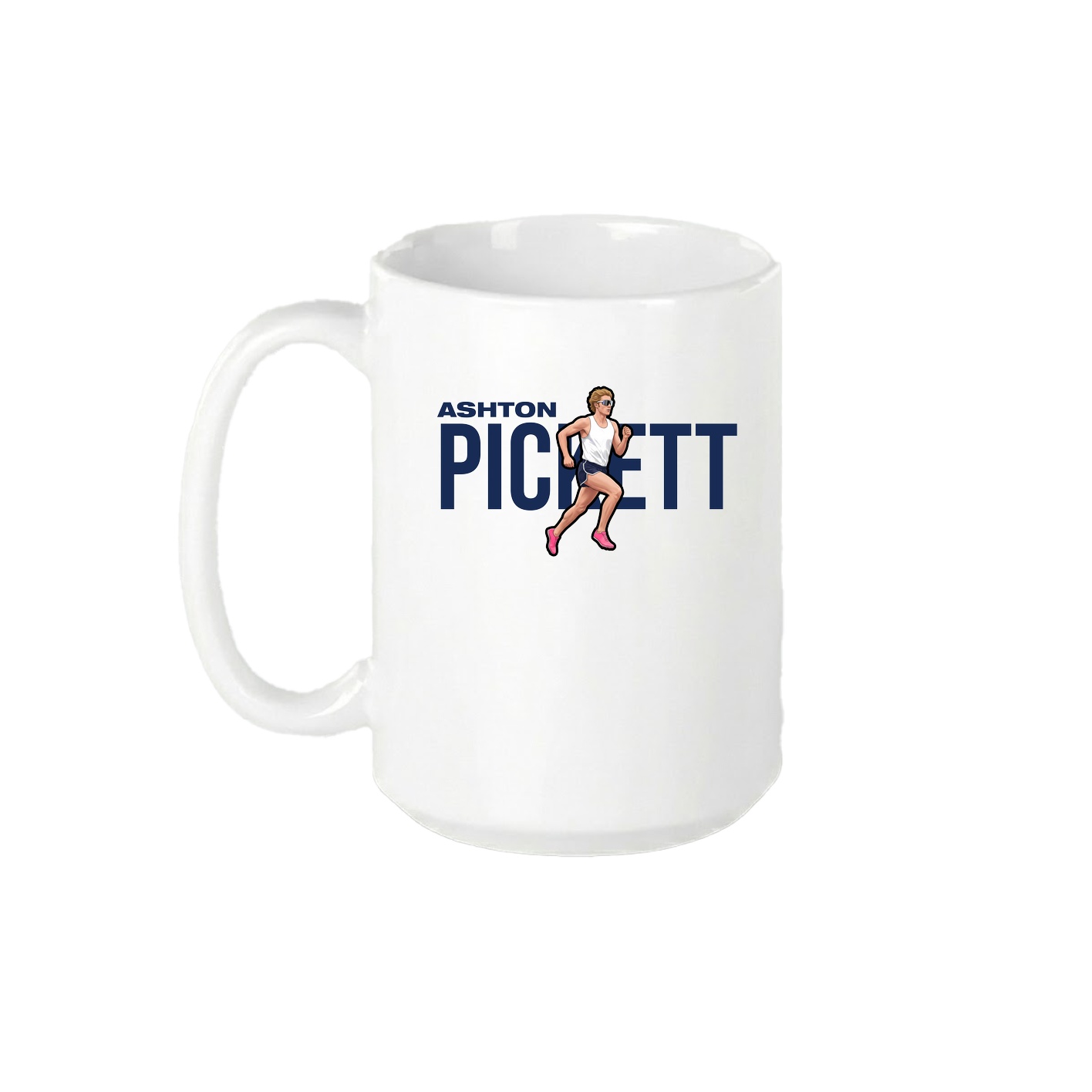 15oz Coffee Mug — Player Name in White