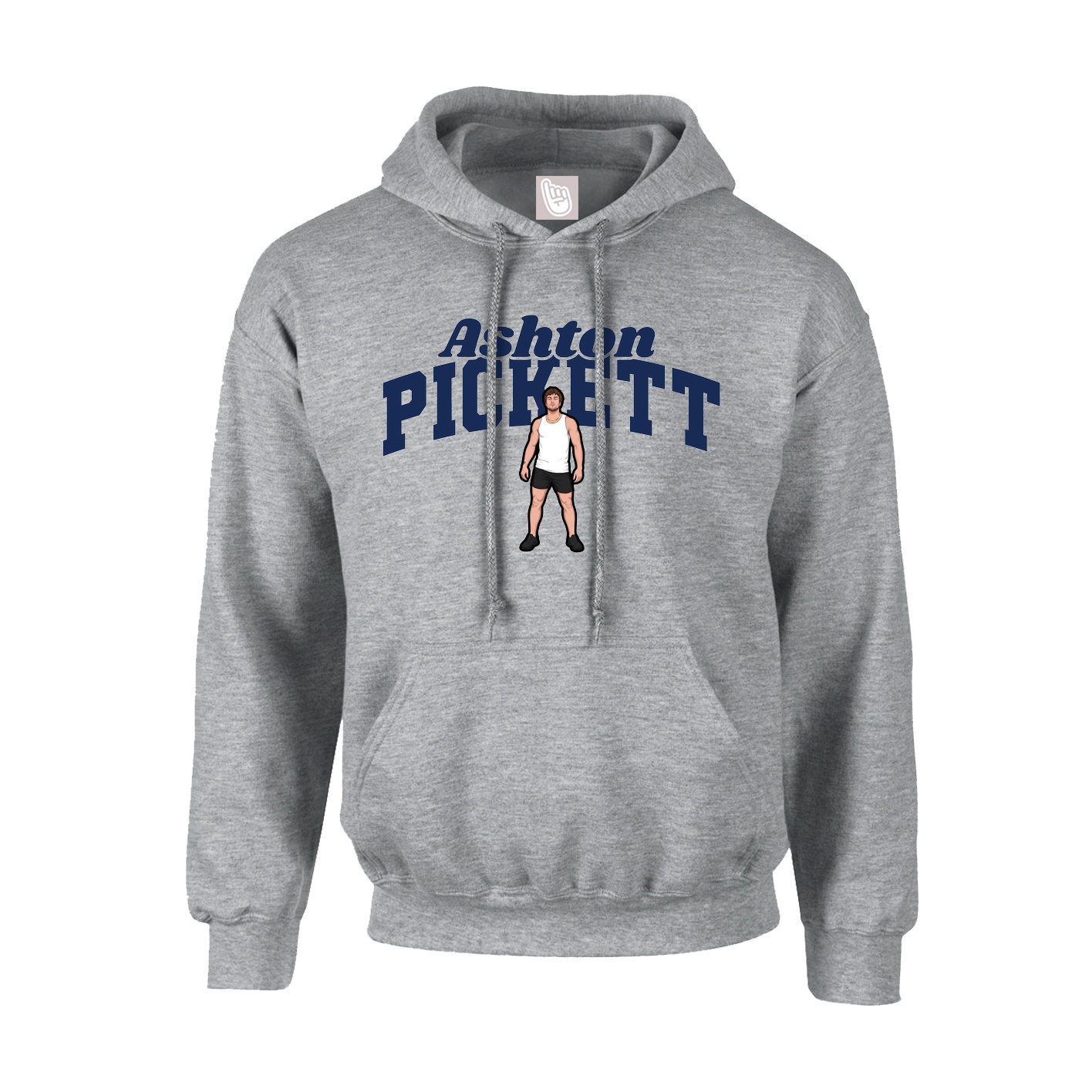 Youth Hoodie — Signature Arch in Grey