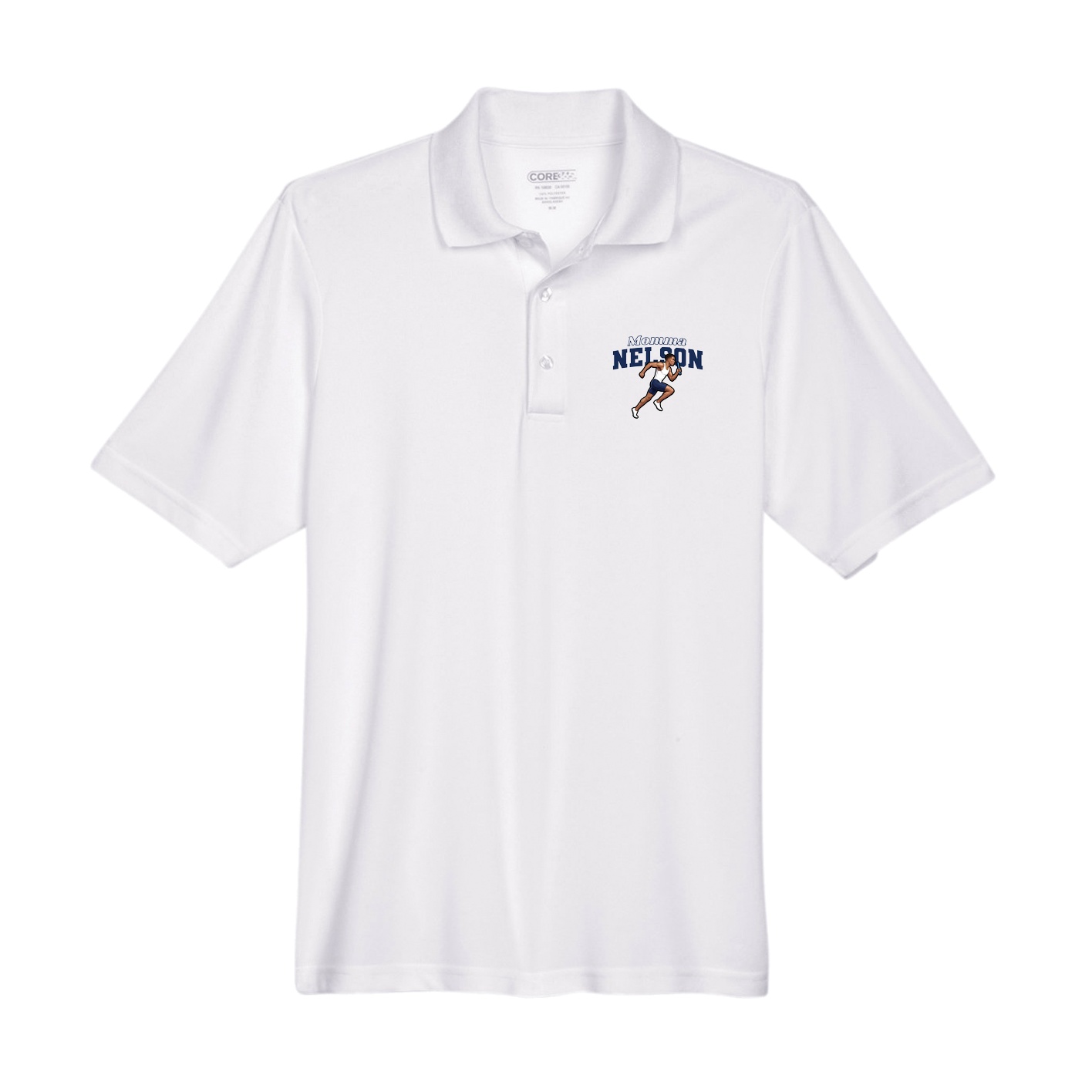 Performance Polo — Mothers Day Block in White