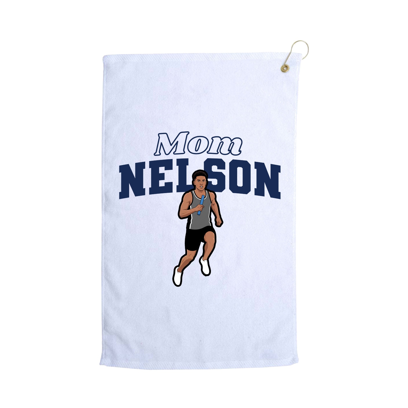 Golf Towel — Mothers Day Block in White
