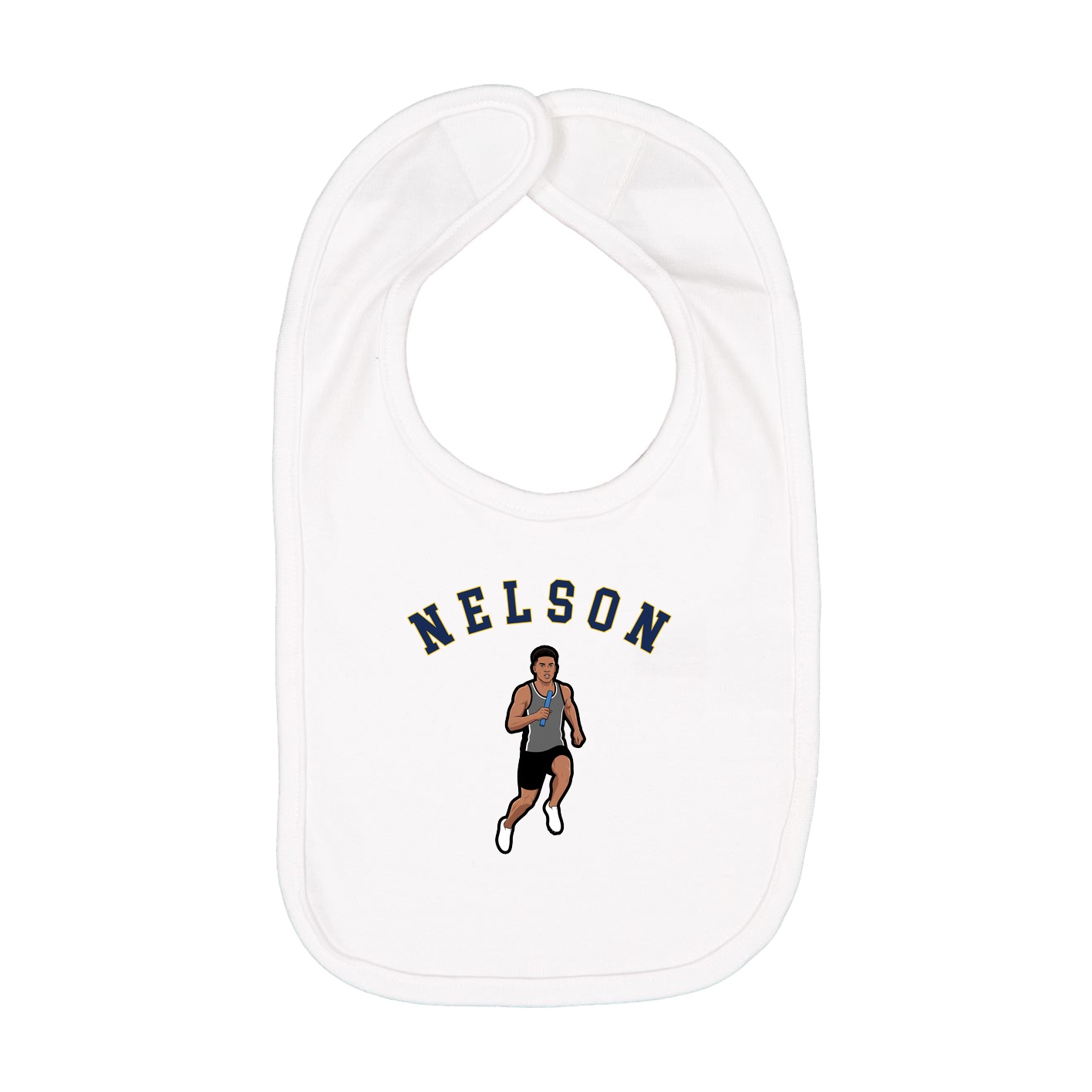 Infant Bib — Shirsey Arch in White