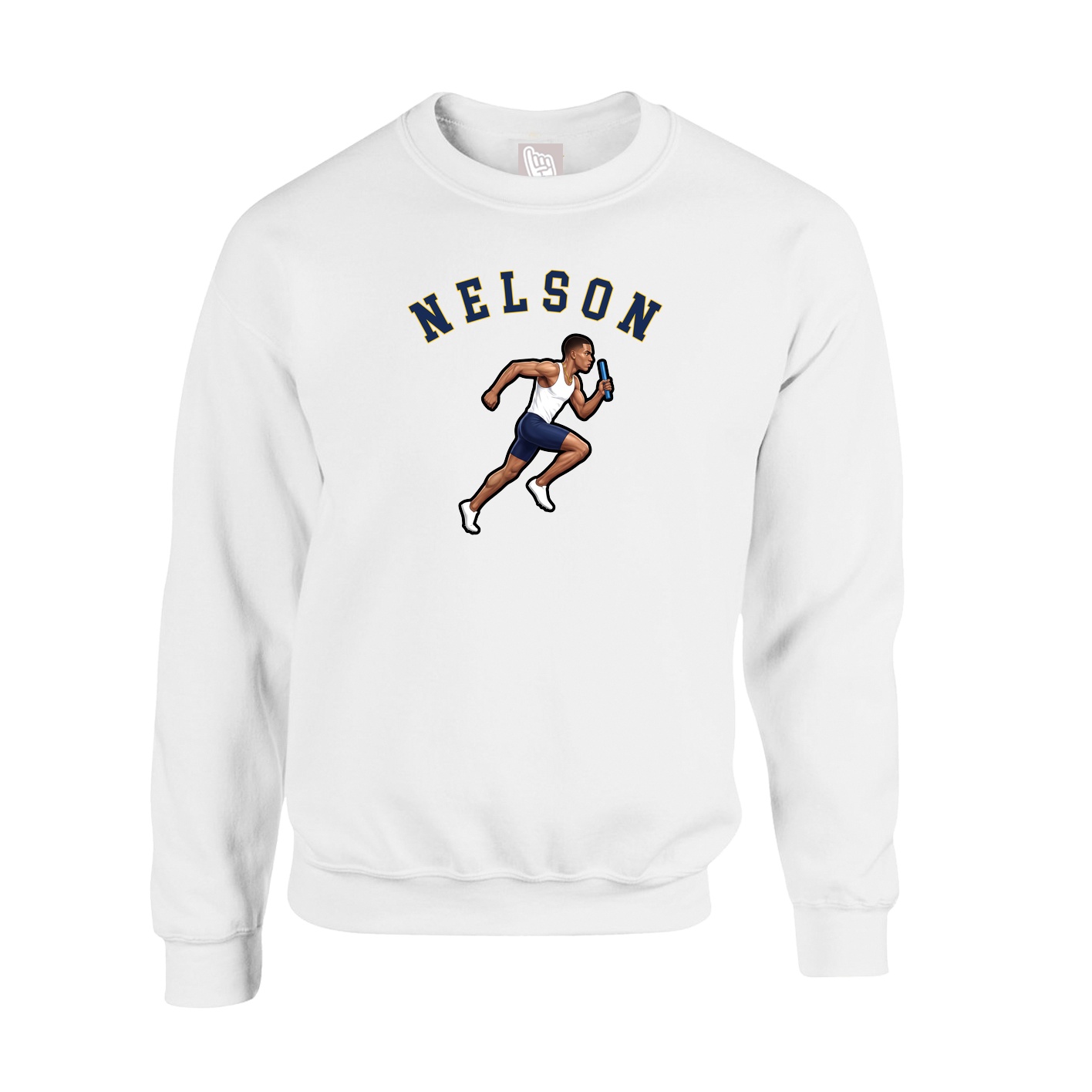 Fleece Crew — Shirsey Arch in White