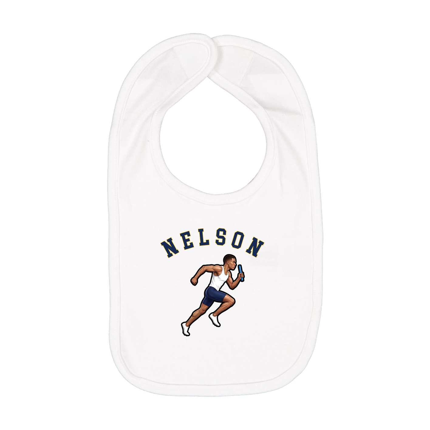 Infant Bib — Shirsey Arch in White