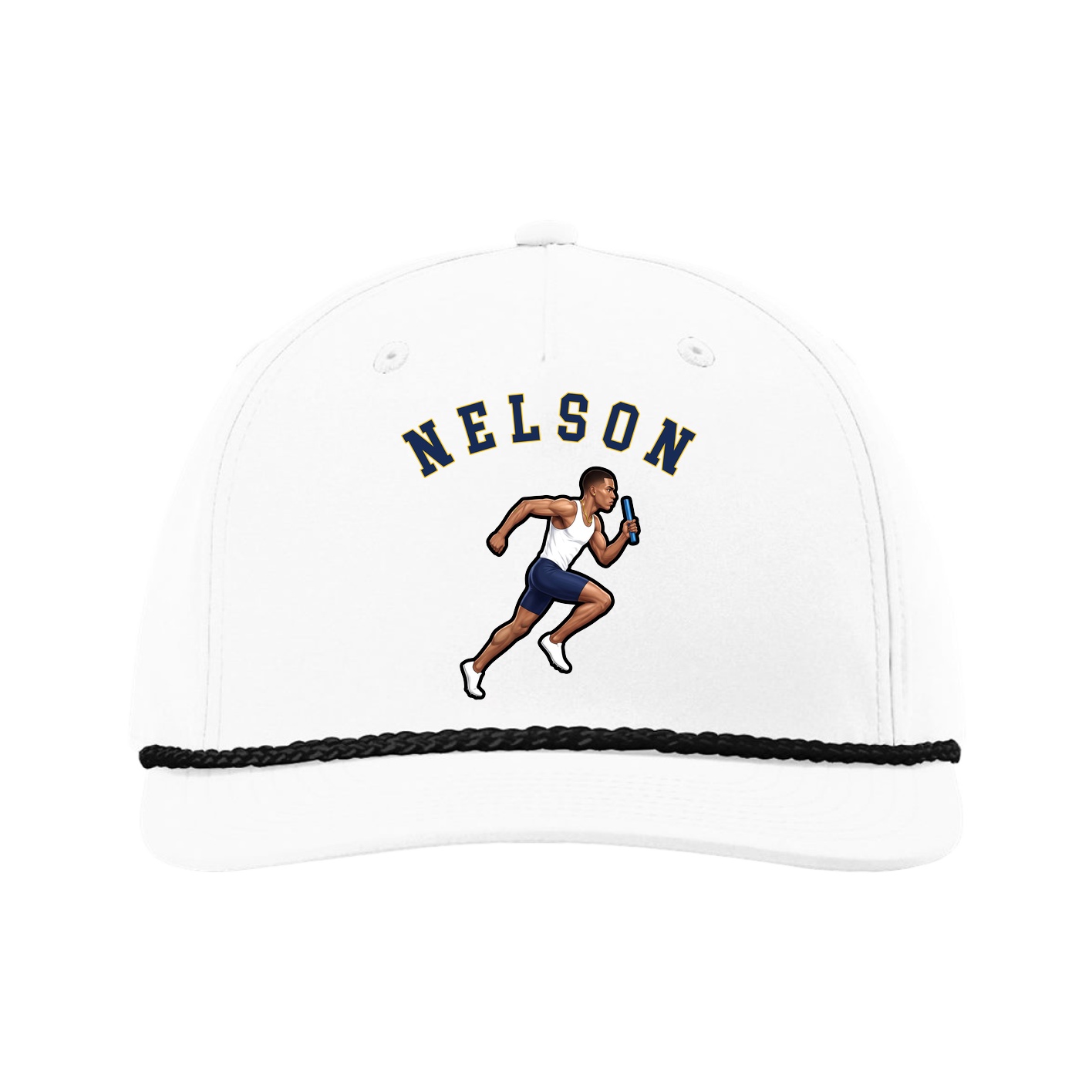 Five-Panel Classic Rope Cap — Shirsey Arch in White