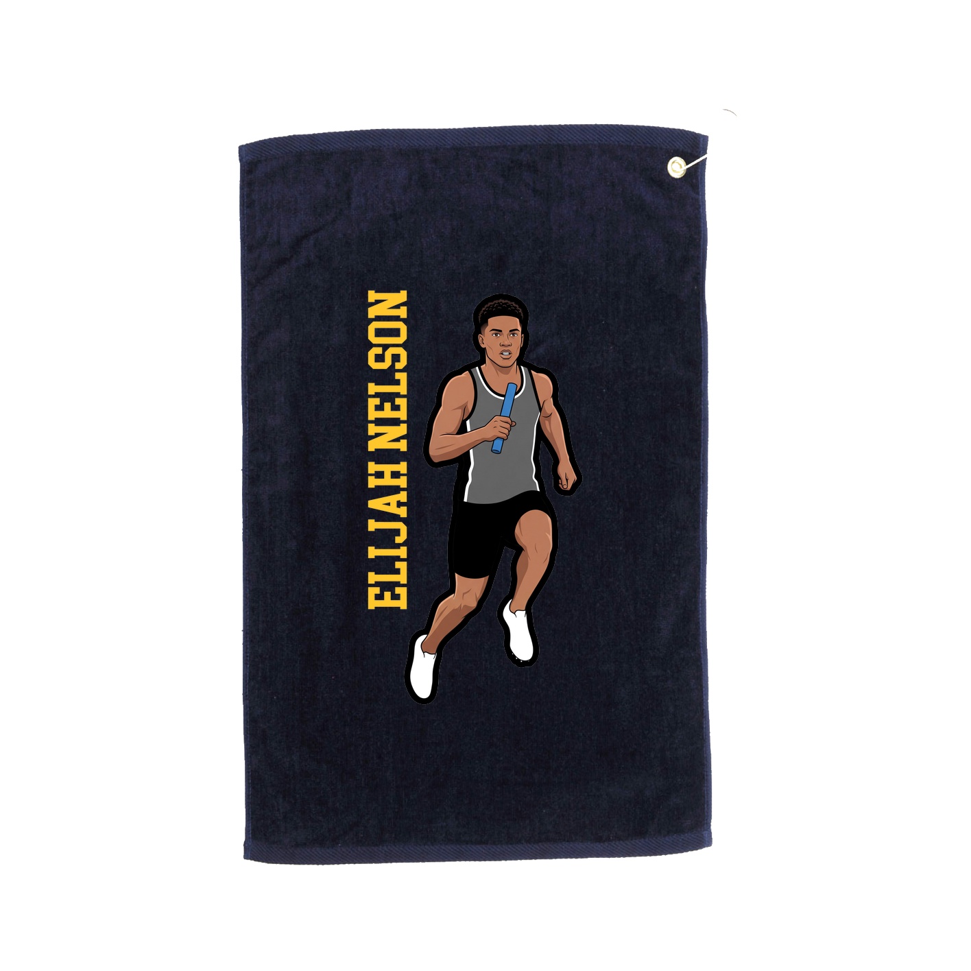Golf Towel — Name Vertical in Navy