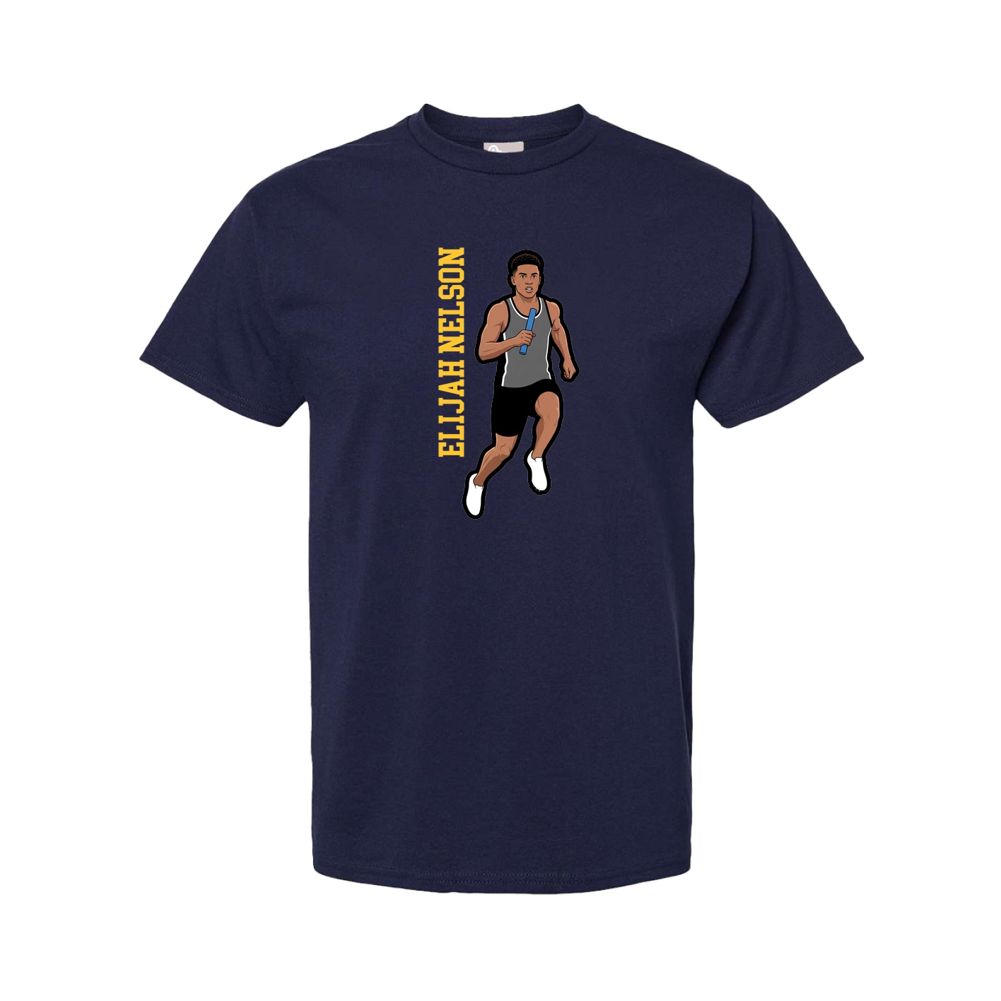 Tee — Name Vertical in Navy