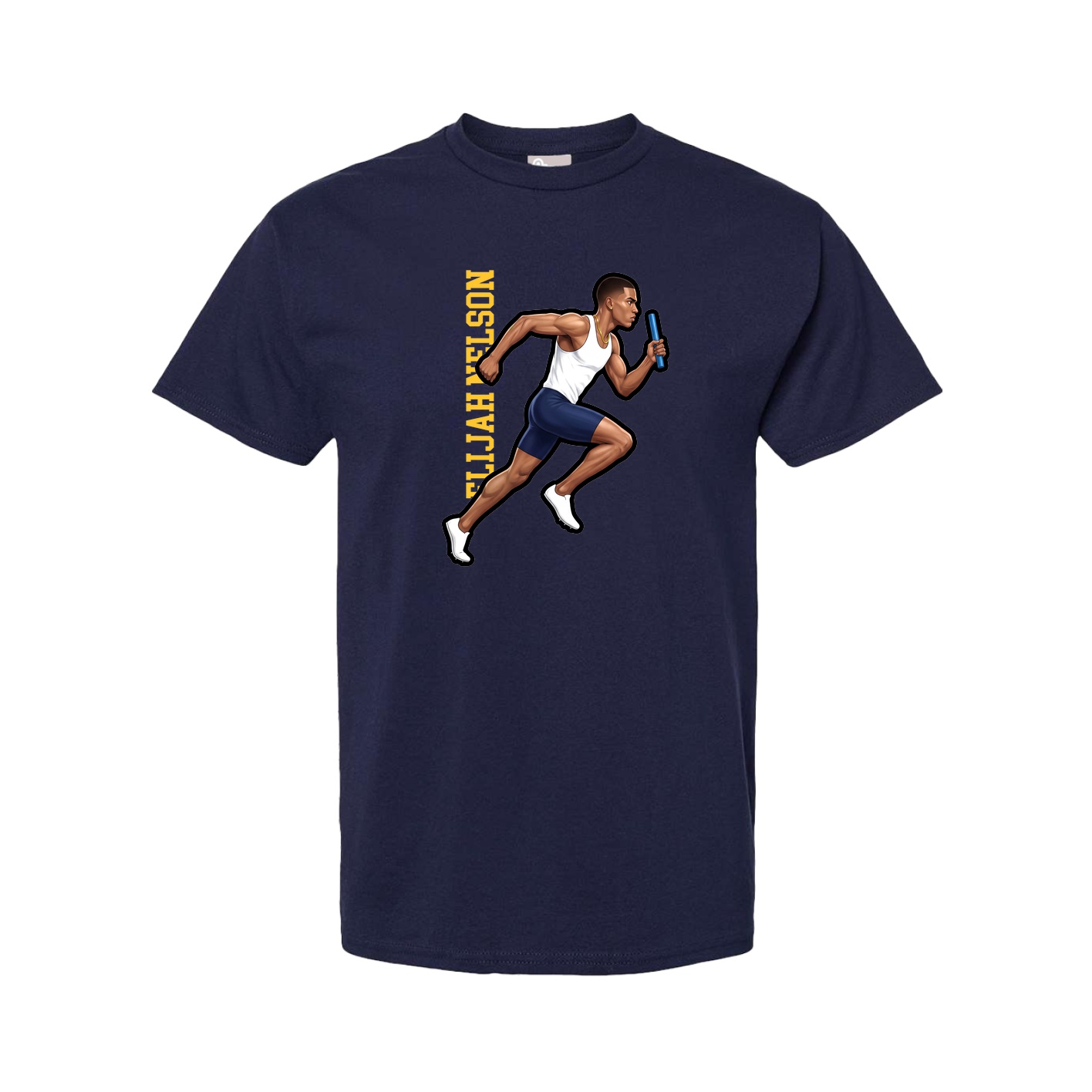 Youth Tee — Name Vertical in Navy